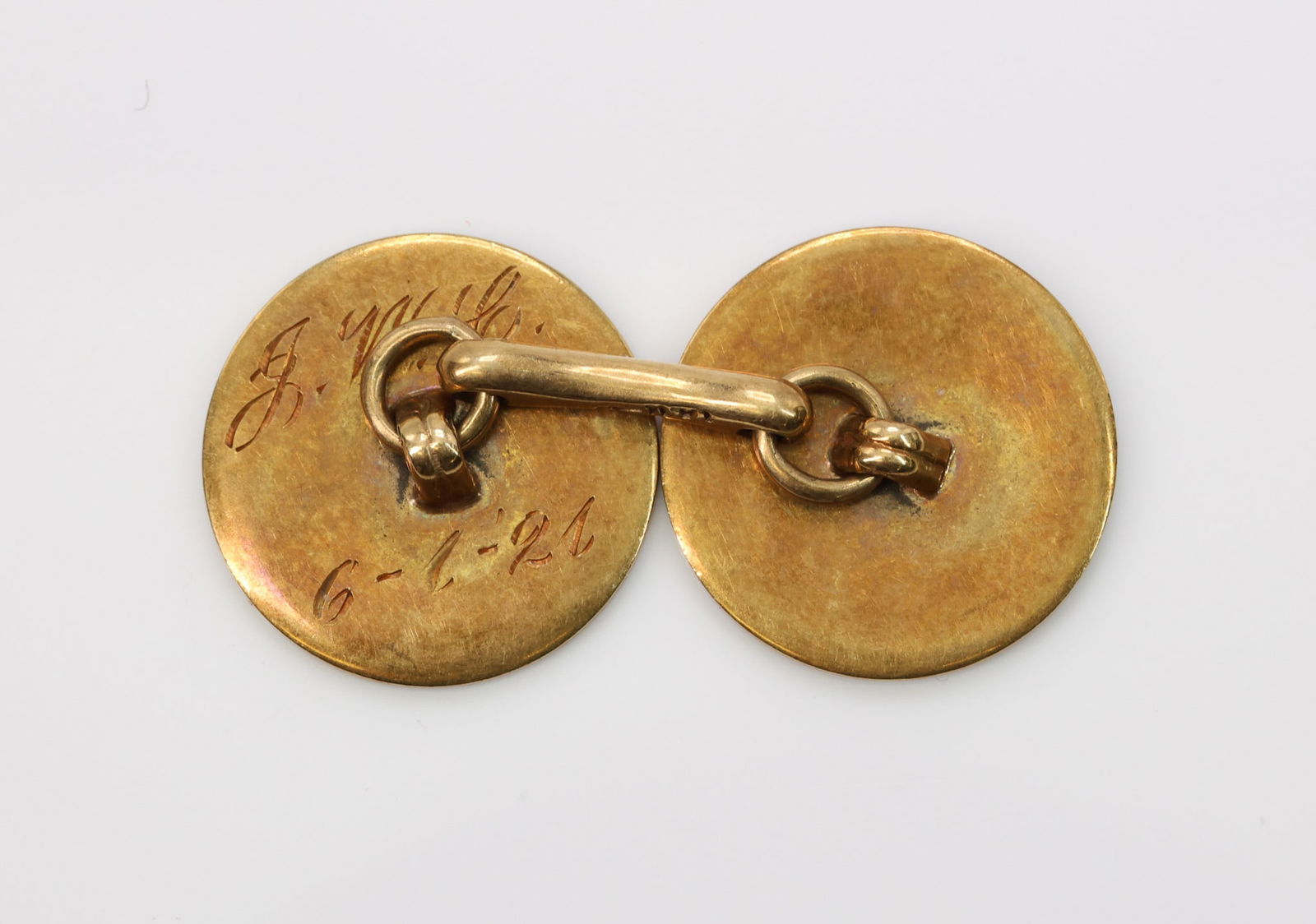 14k YWG Cufflinks - 3