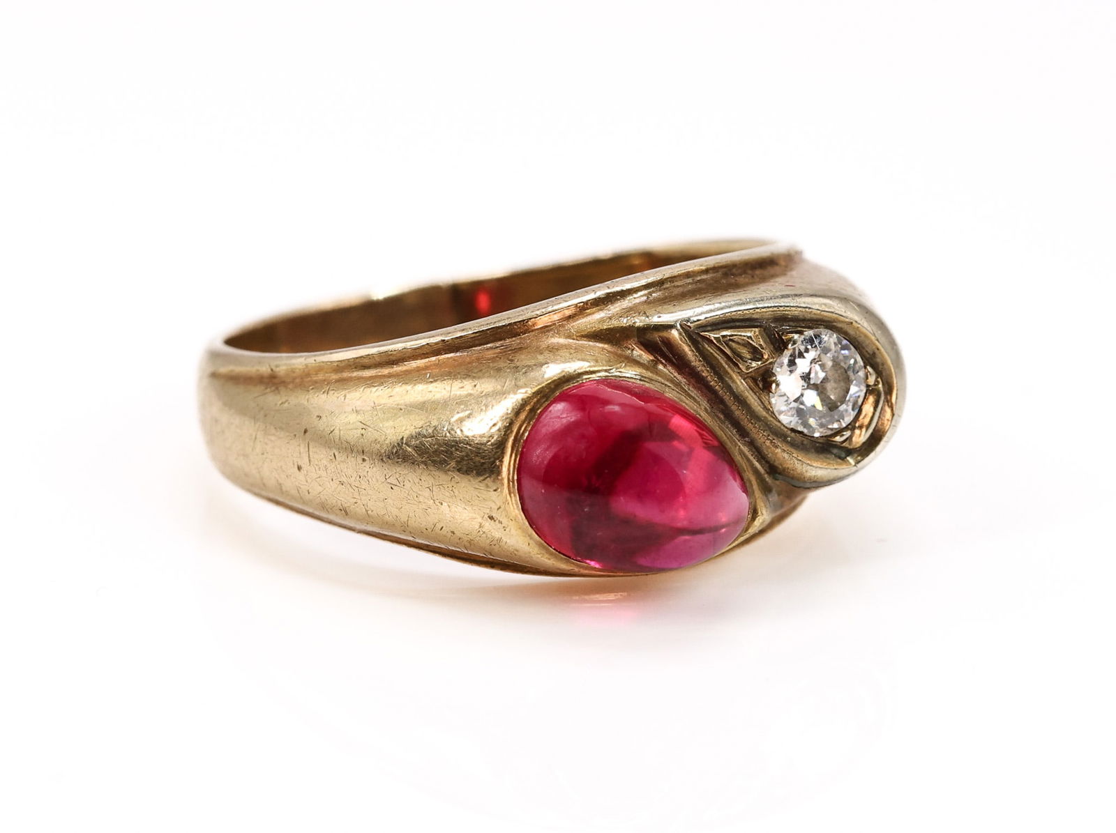 14k YG Ruby Diamond Ring - 2