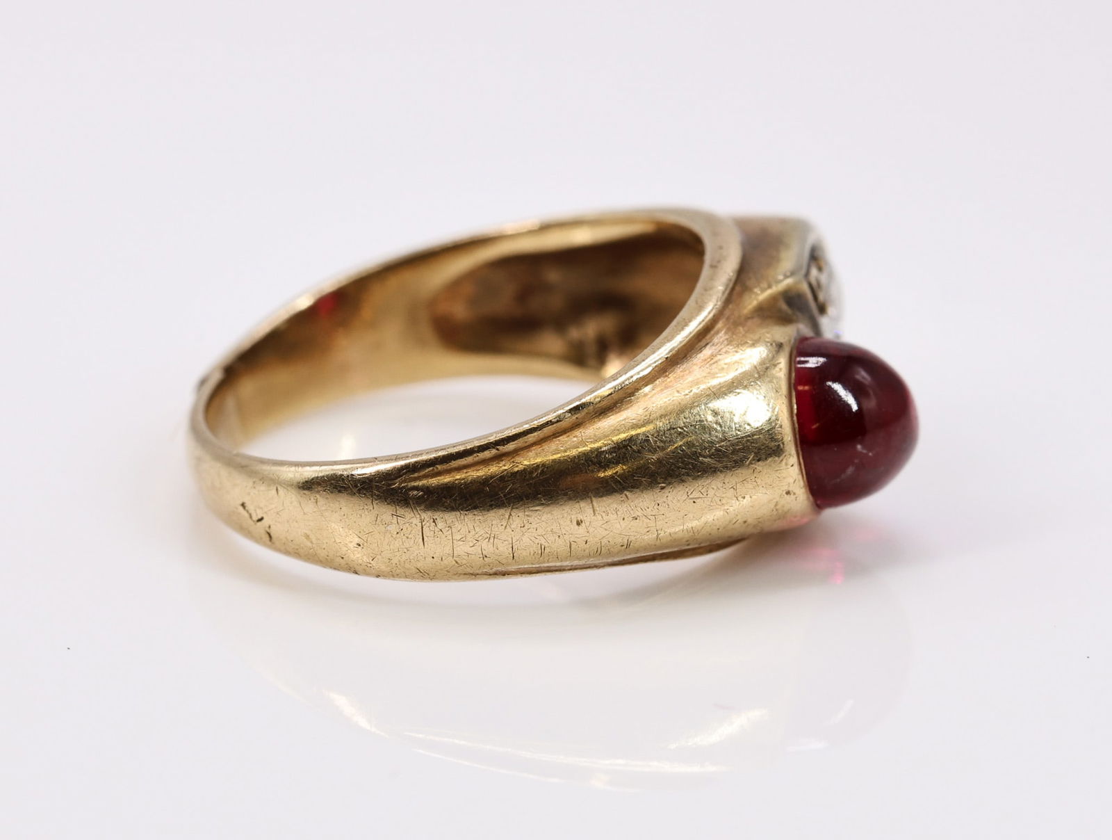 14k YG Ruby Diamond Ring - 4