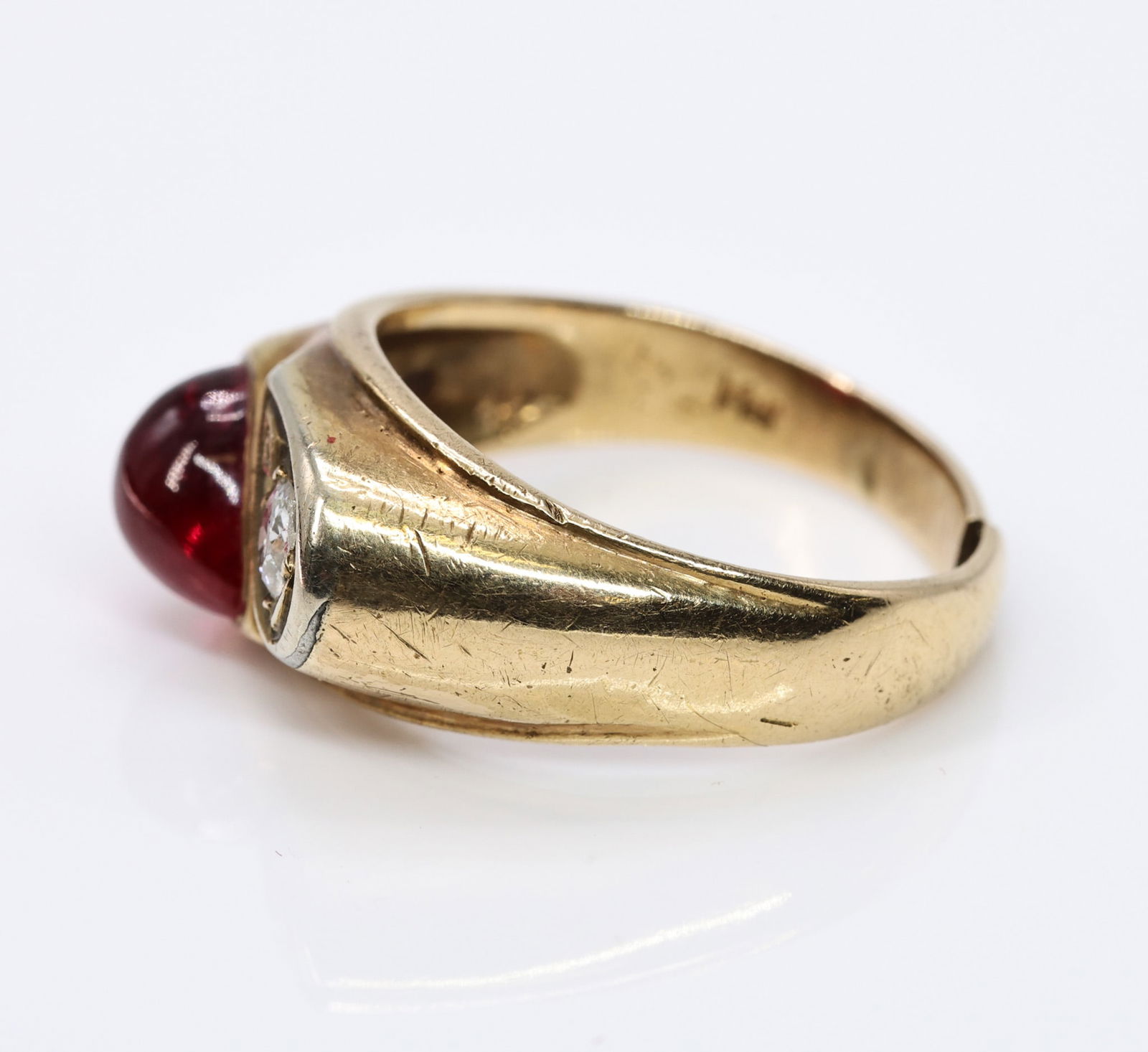 14k YG Ruby Diamond Ring - 7