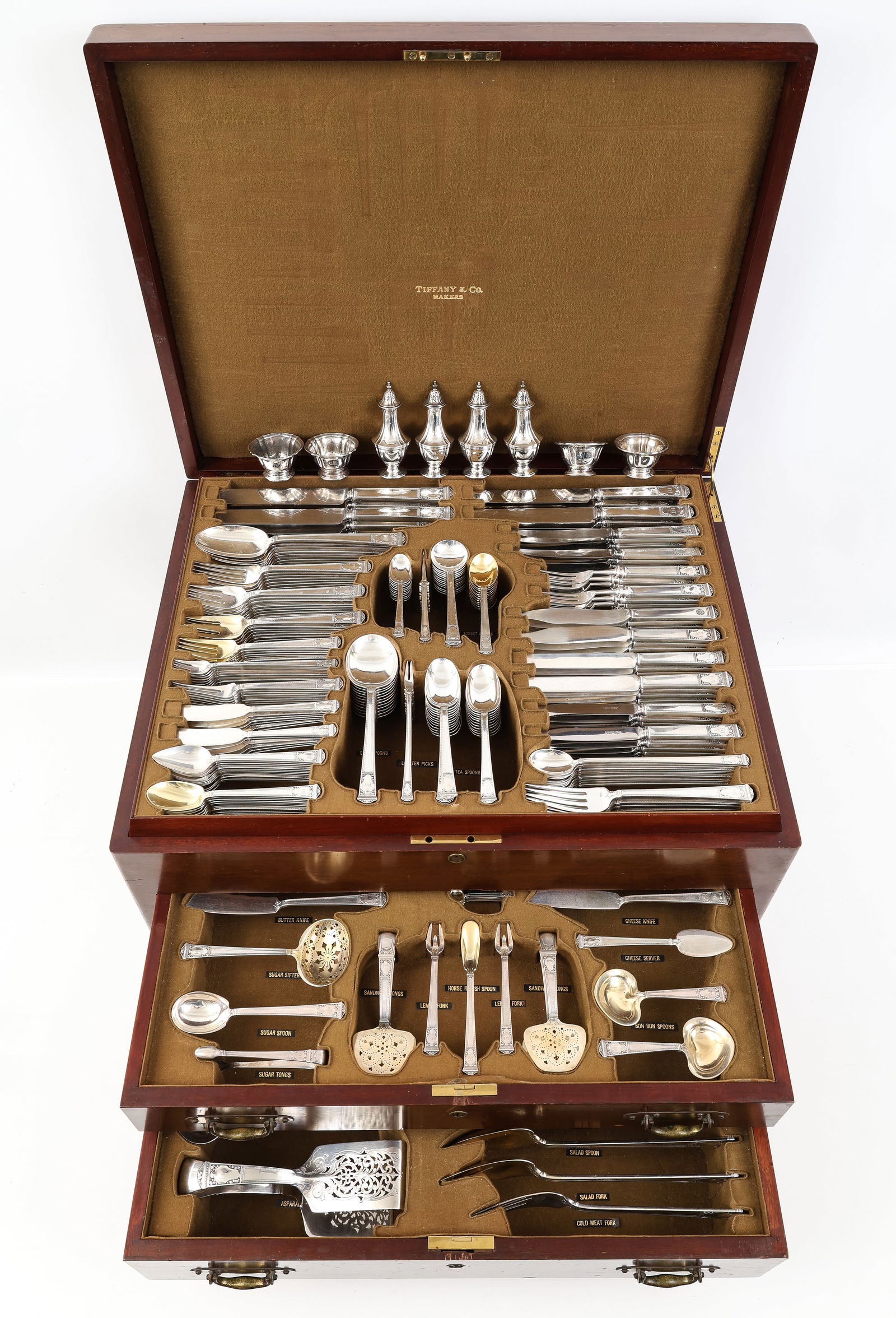 Tiffany "San Lorenzo" Sterling Silver Flatware Service for 12 With Extras (1 of 20)