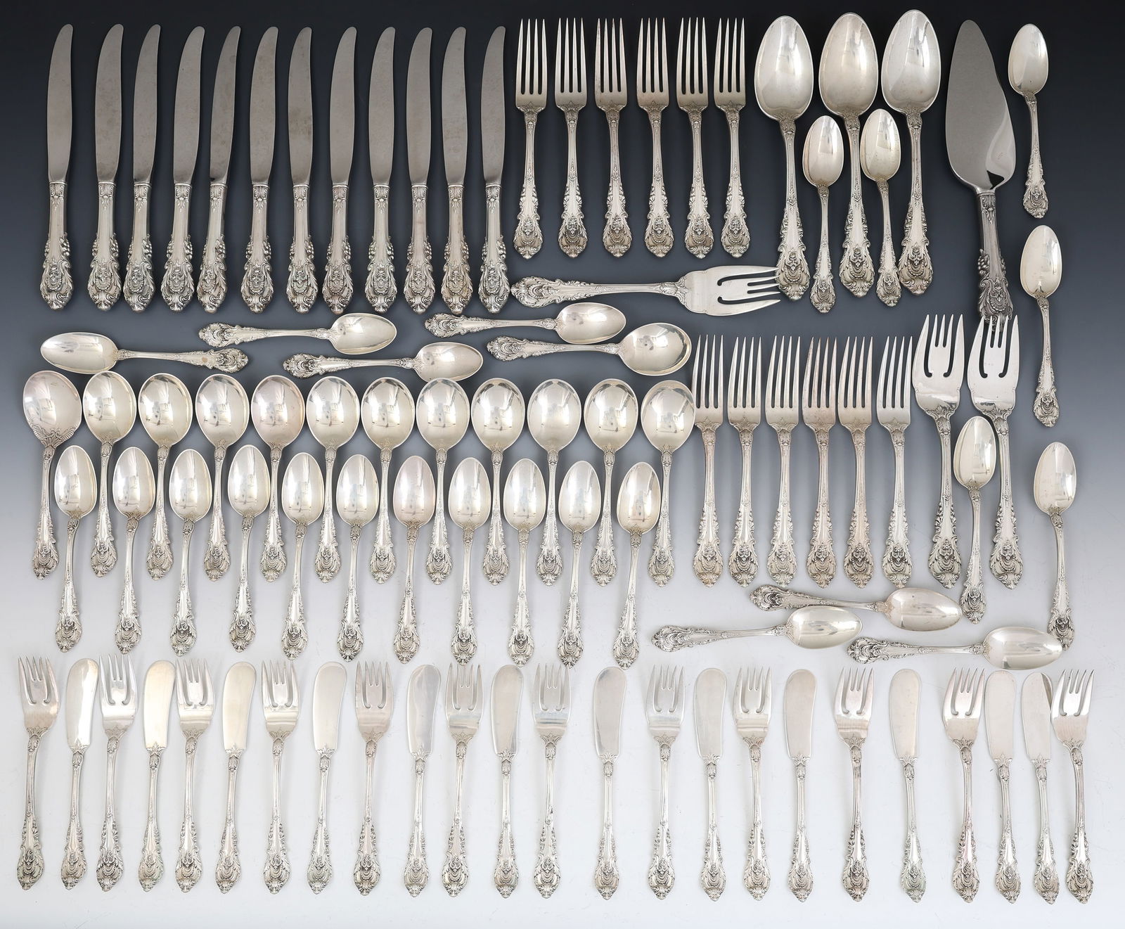 Wallace "Sir Christopher" Sterling Silver Flatware Service for 12 (1 of 11)