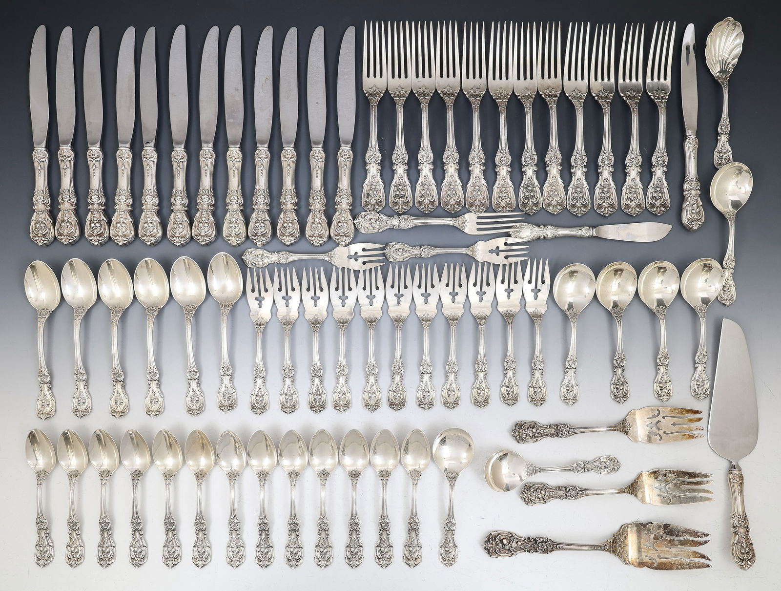 Reed and Barton "Francis I" Sterling Silver Flatware Service for 7 With Extras (1 of 11)