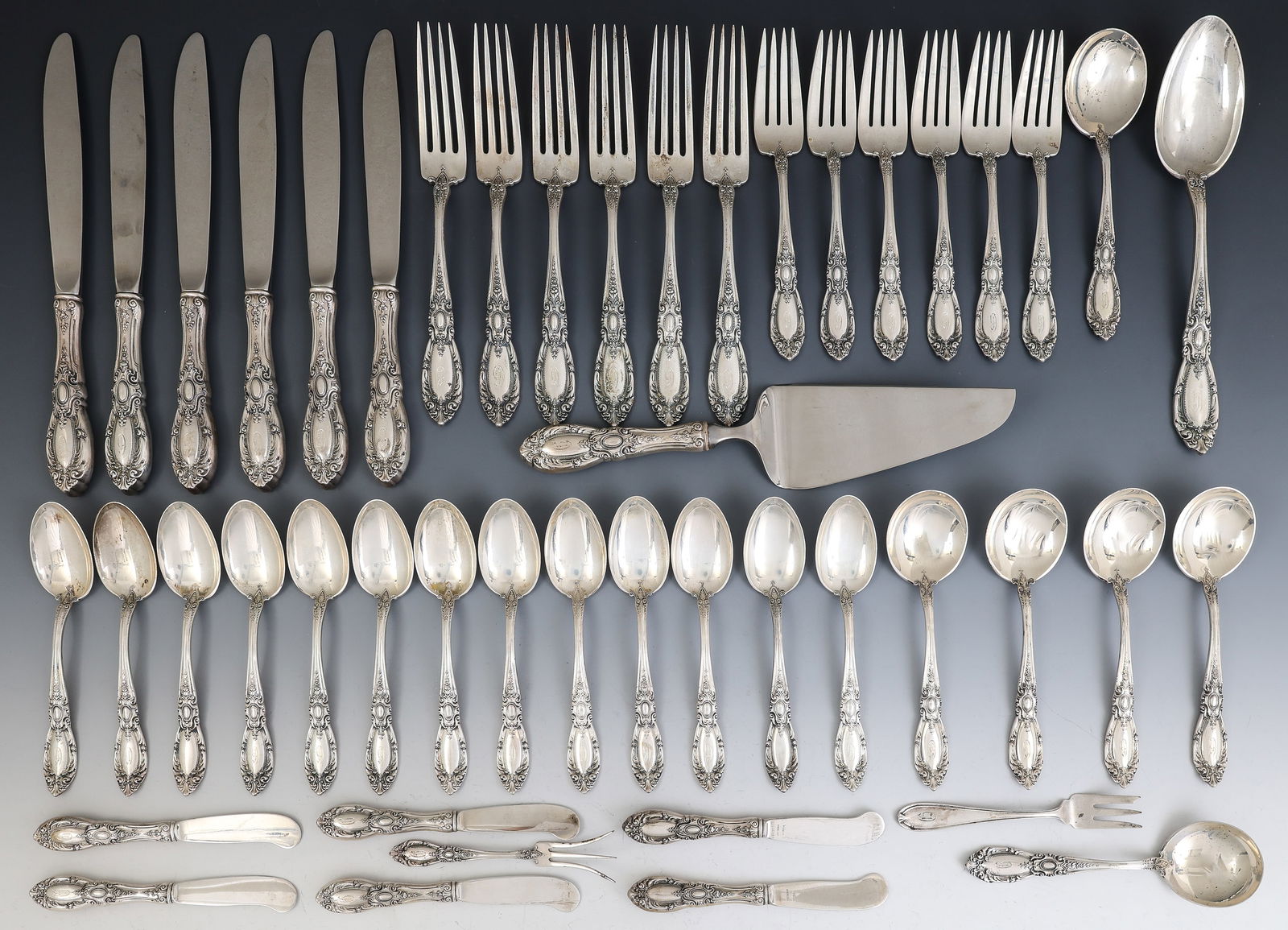 Towle "King Richard" Sterling Silver Flatware Service for 6 With Extras (1 of 11)