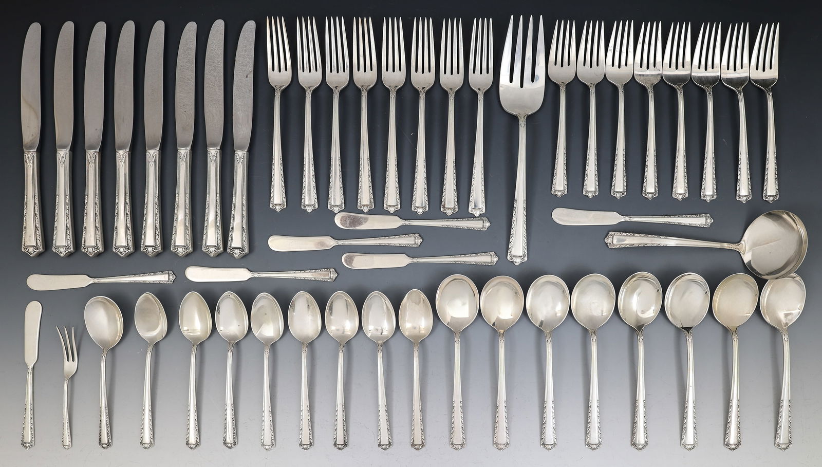 Fine Arts "Processional" Sterling Silver Flatware Service for 7 With Extras (1 of 11)