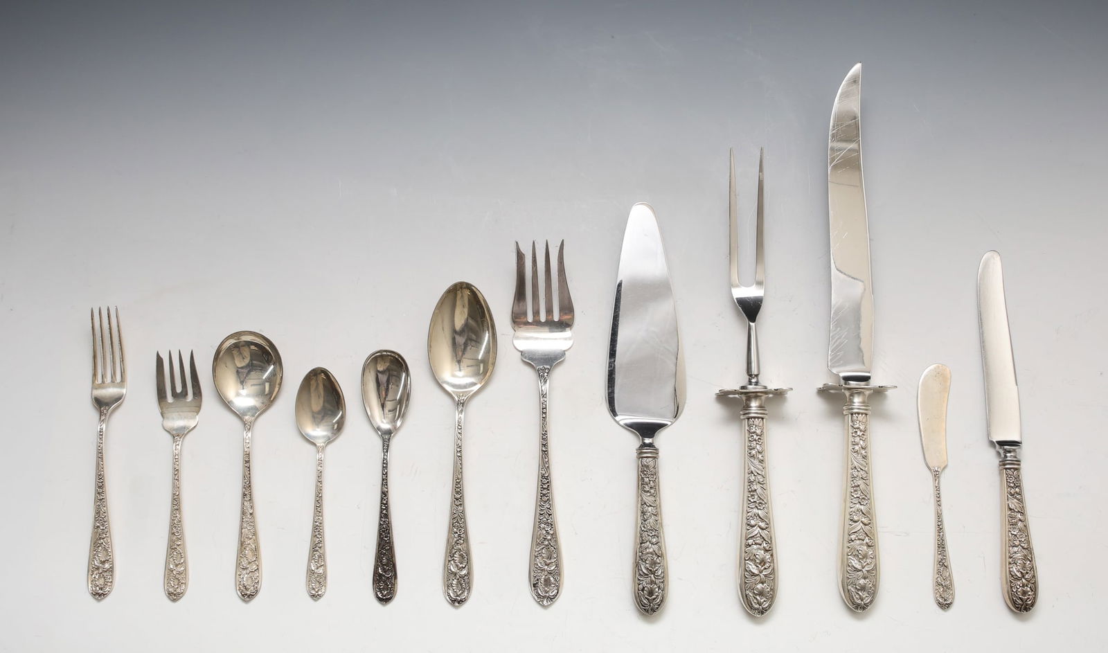 Stieff "Corsage" Sterling Silver Flatware Service for 8 (1 of 16)