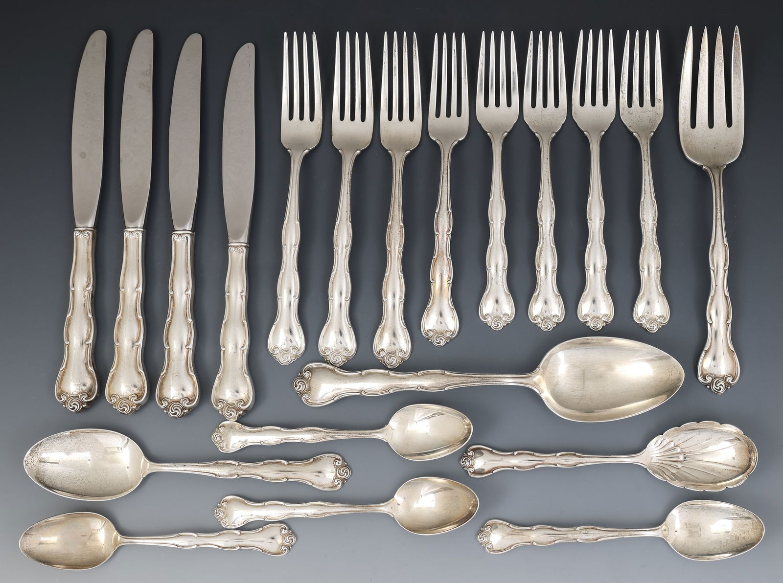 Gorham "Rondo" Sterling Silver Partial Flatware Service for 4 (1 of 9)