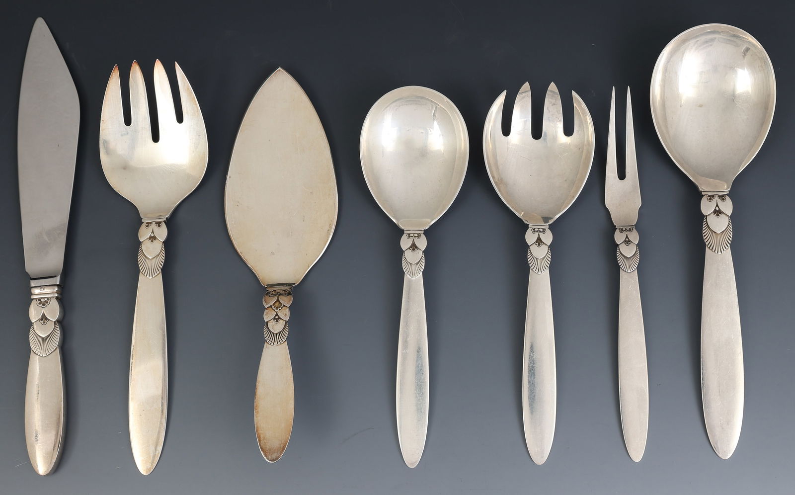 Georg Jensen "Cactus" Sterling Silver Serving Utensils (1 of 6)