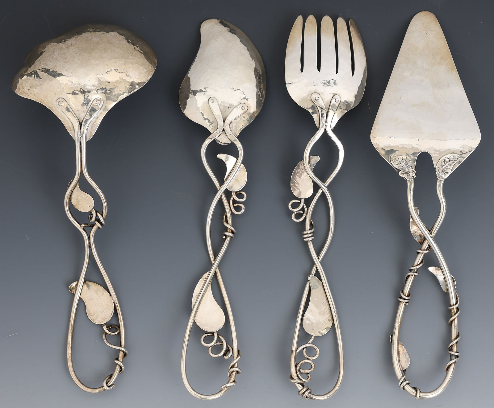 Hand Wrought Silver Serving Pieces - 2