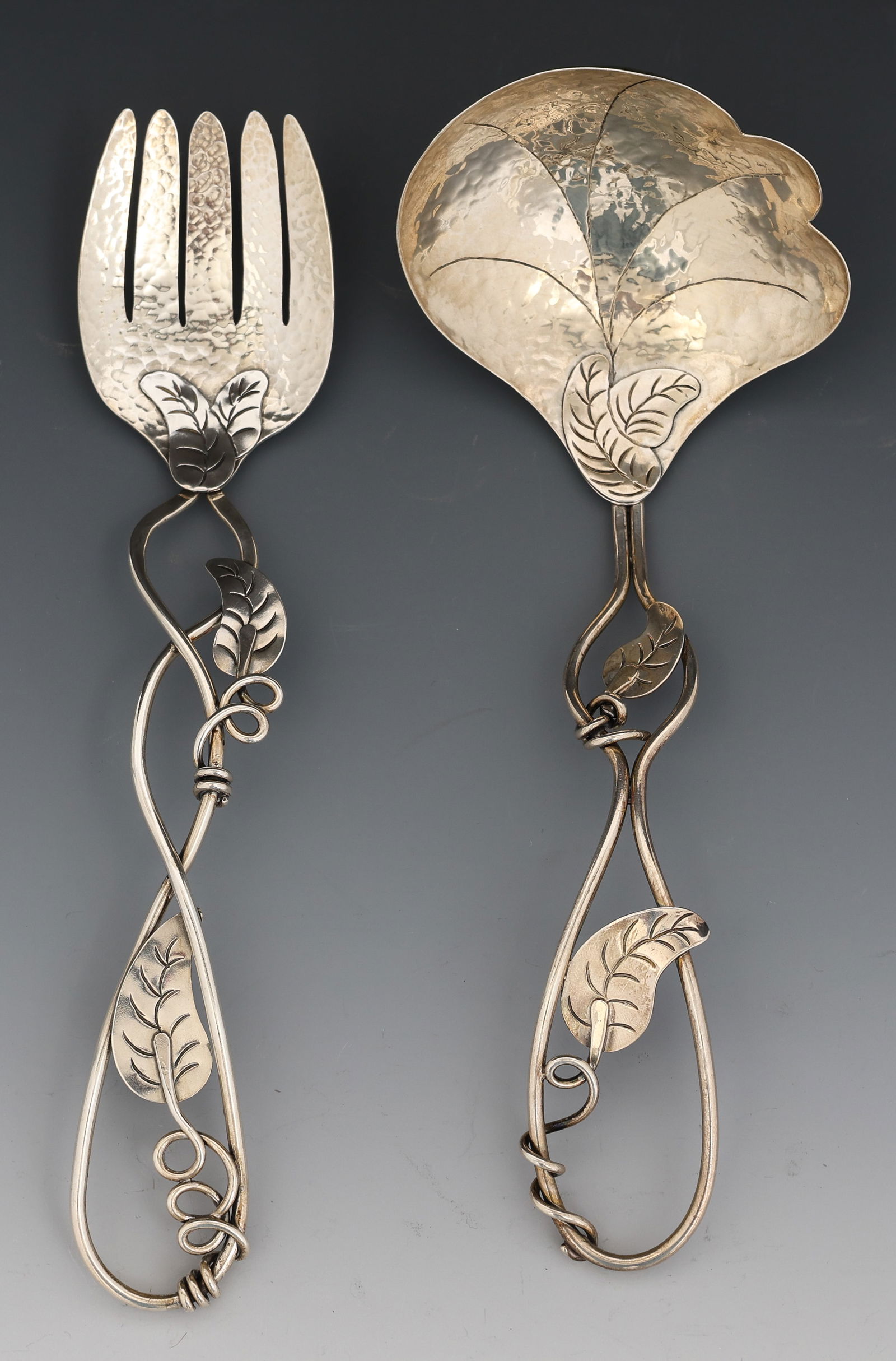 Hand Wrought Silver Serving Pieces - 4