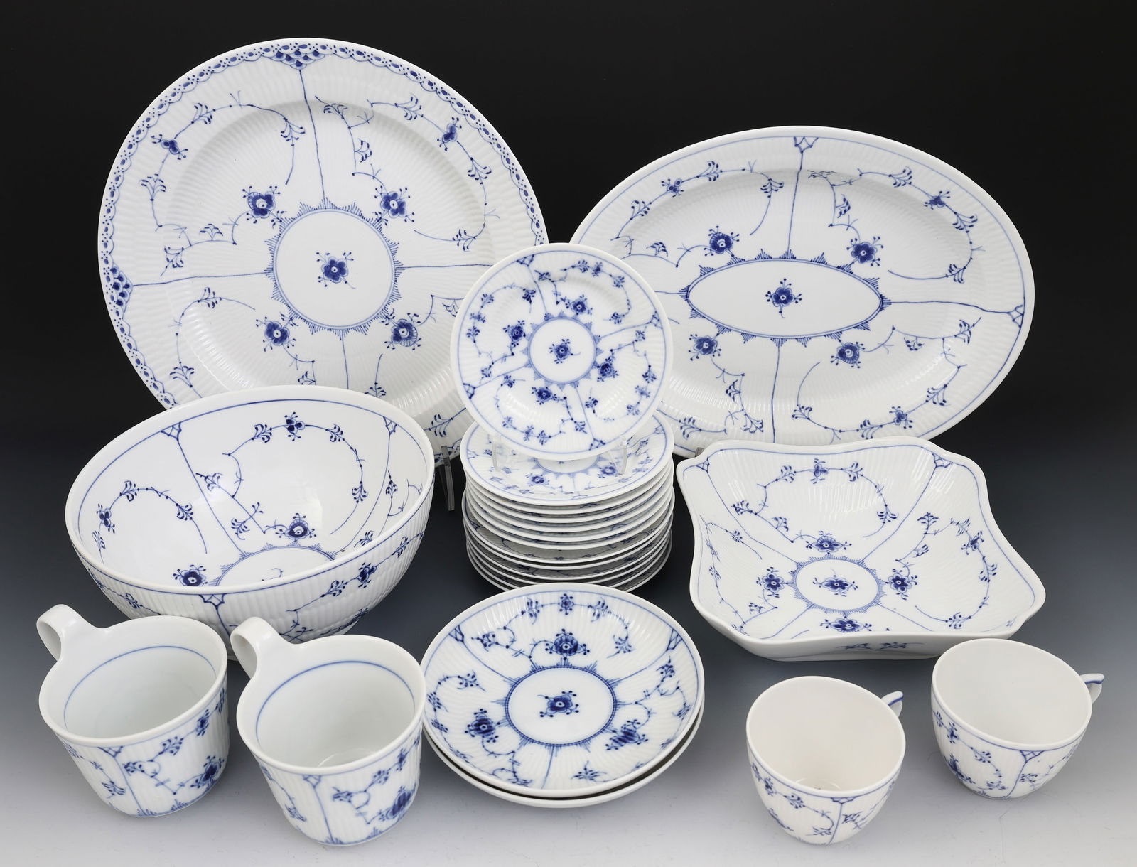 Royal Copenhagen "Blue Fluted - Half Lace / Plain" Porcelain Tablewares (1 of 16)
