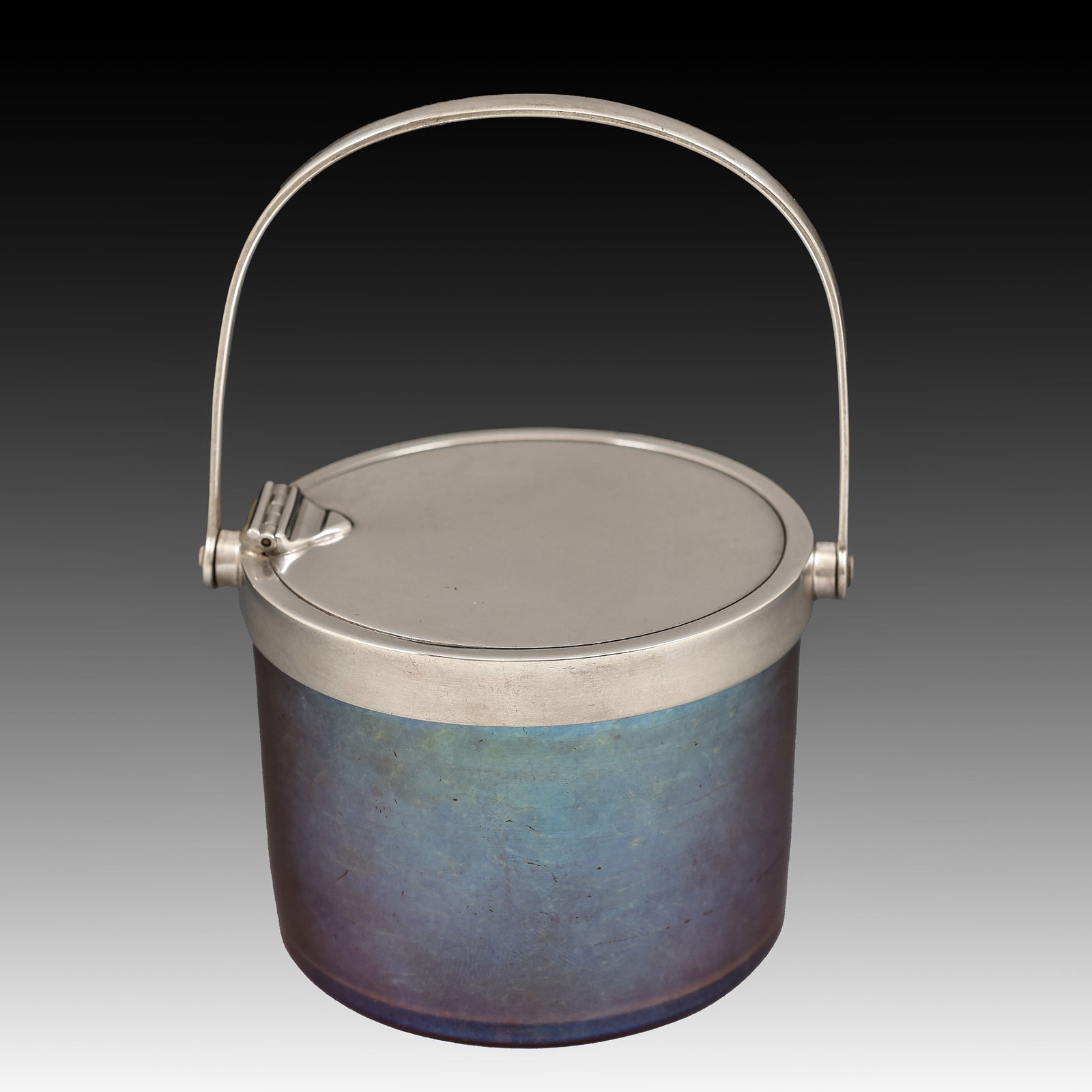 Tiffany Favrile Glass and Sterling Silver Jar (1 of 9)