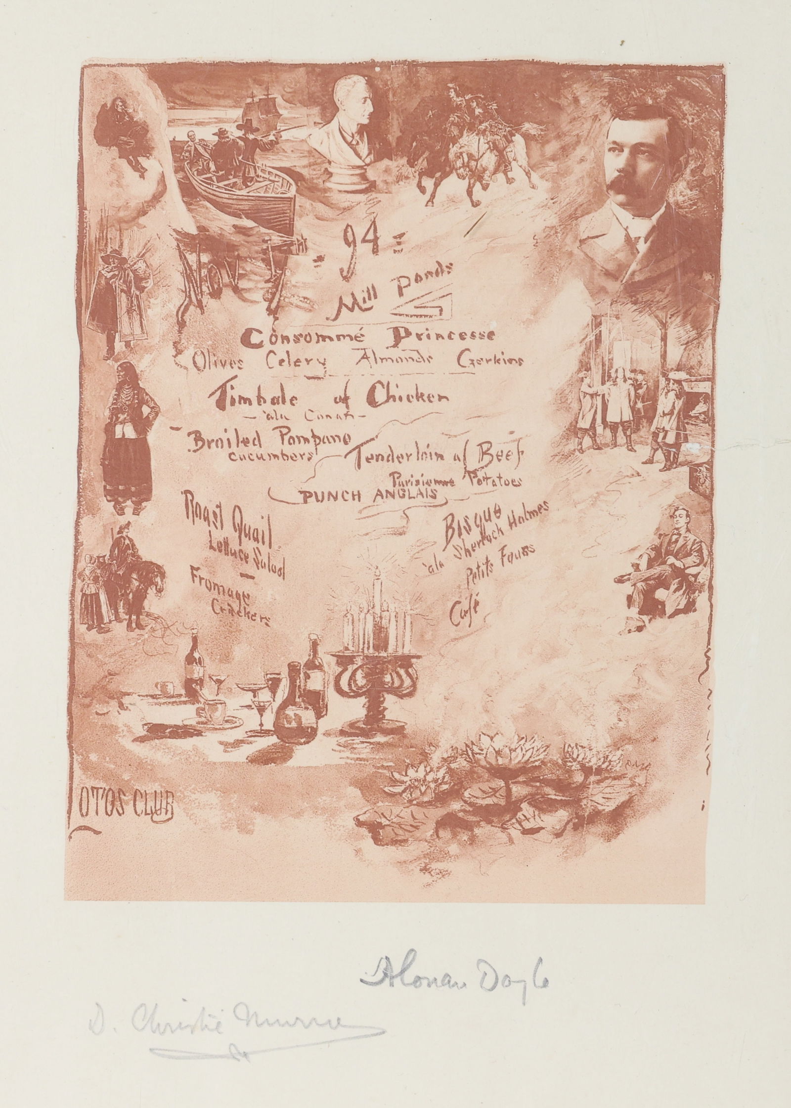 Autograph of Famed British Author Arthur Conan Doyle: Autograph of Sir Arthur Conan Doyle (1859-1930) British writer, physician artist, politician, inventor, and athlete. He is famed as the creator of crime dramas featuring the character Sherlock Holmes.