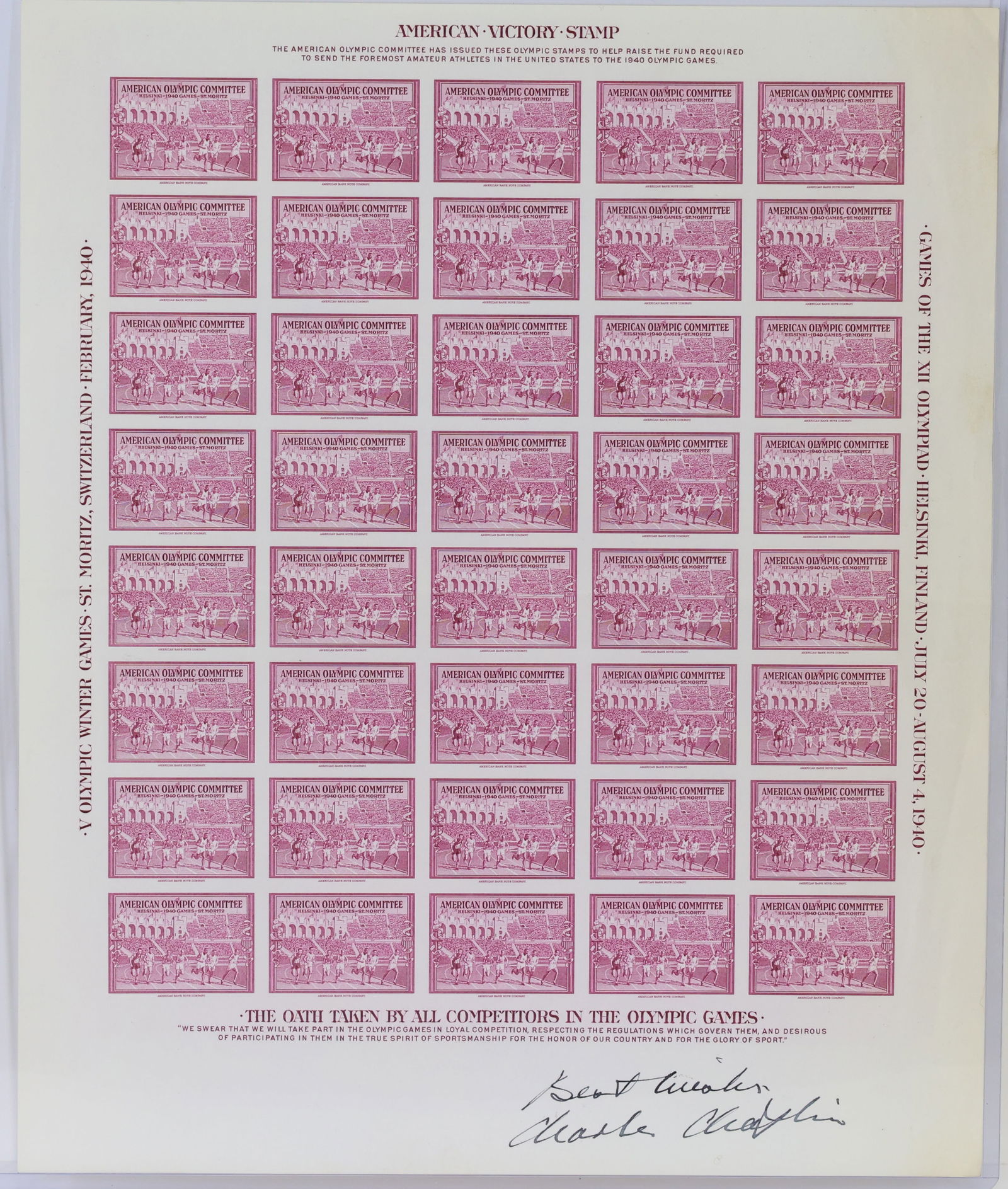 Autograph of Actor Charlie Chaplin (1 of 4)