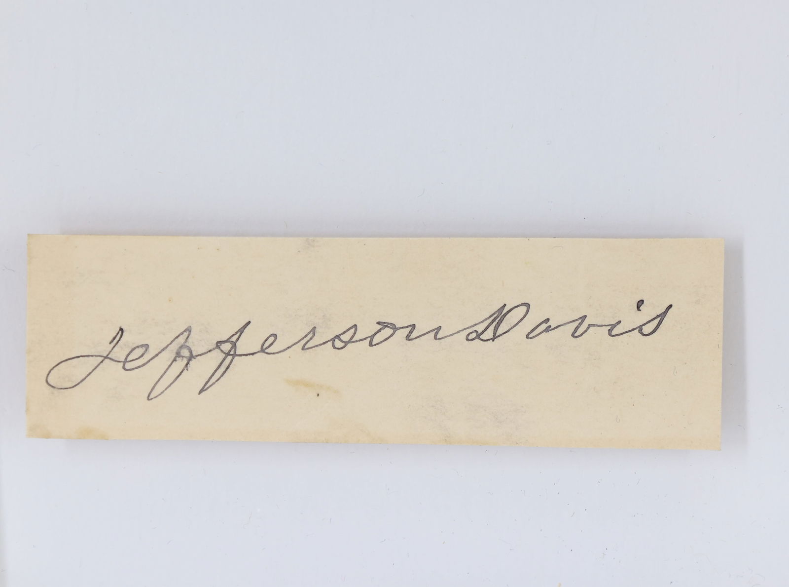 Autograph of Jefferson Davis (1 of 3)