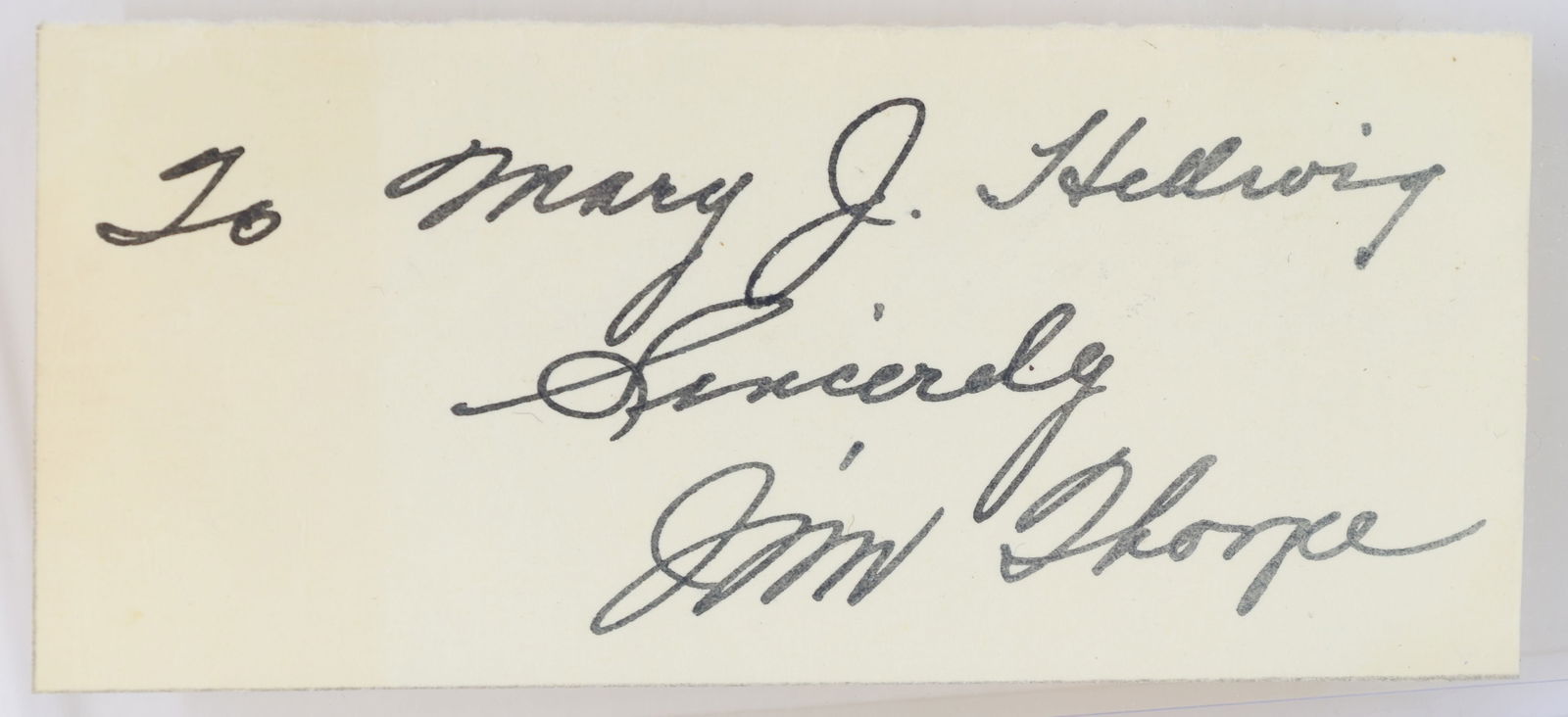 Autograph of Famed Athlete Jim Thorpe (1 of 3)