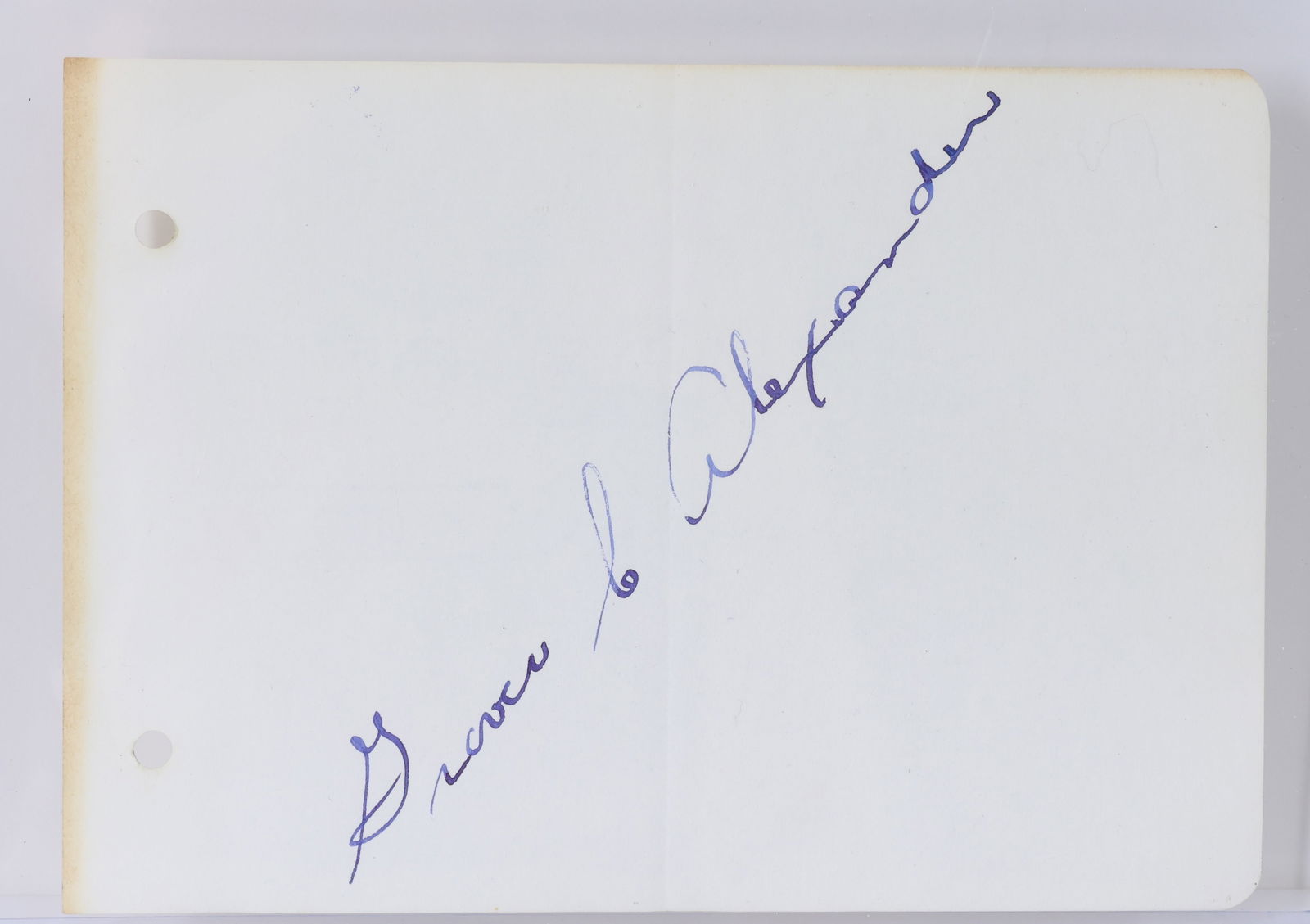 Autograph of Baseball Player Grover C. Alexander (1 of 3)