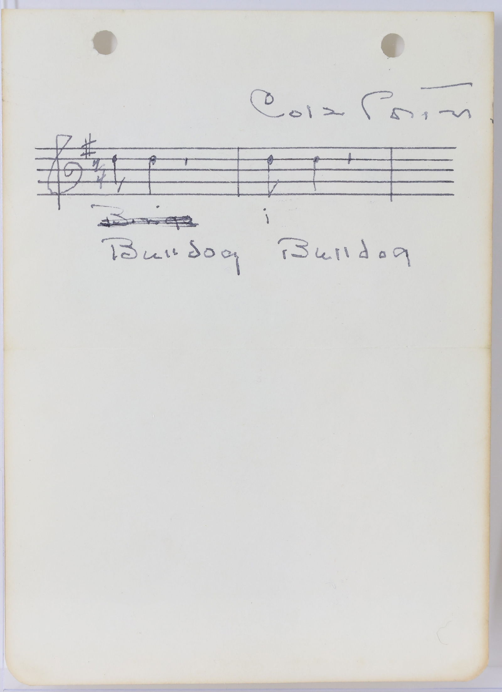 Autograph of Composer Cole Porter (1 of 4)