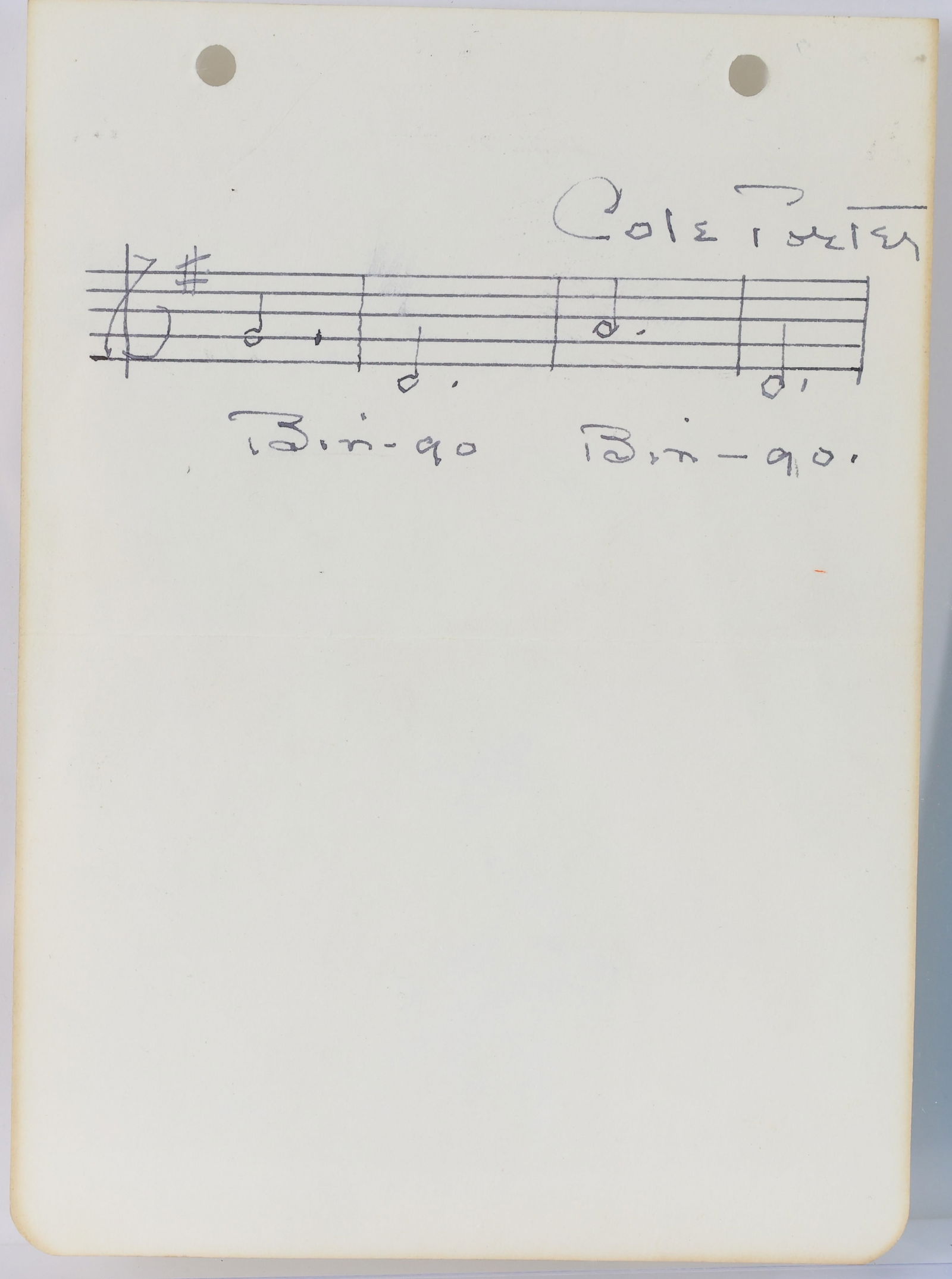 Autograph of Composer Cole Porter (1 of 4)