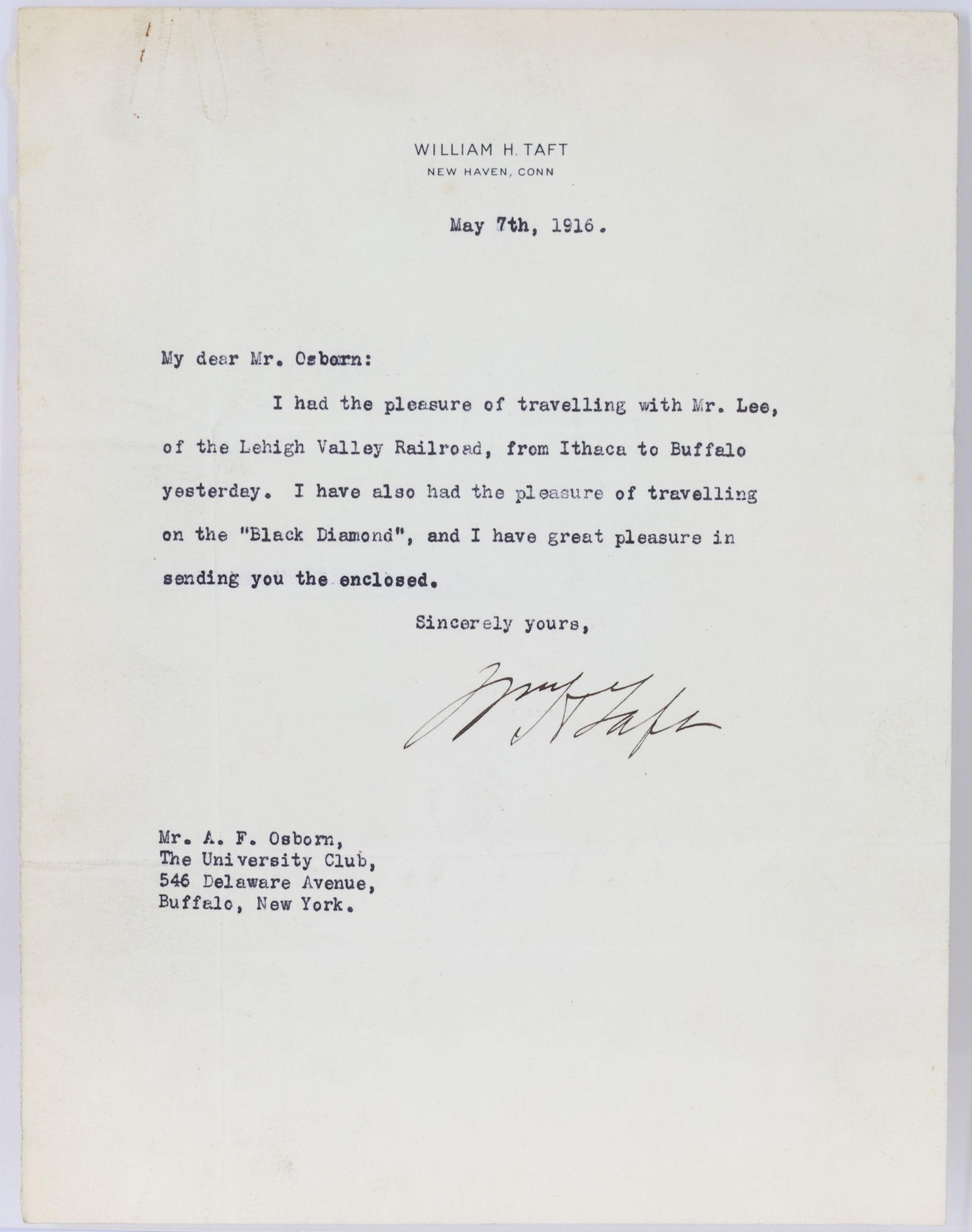Autograph of William H. Taft (1 of 4)