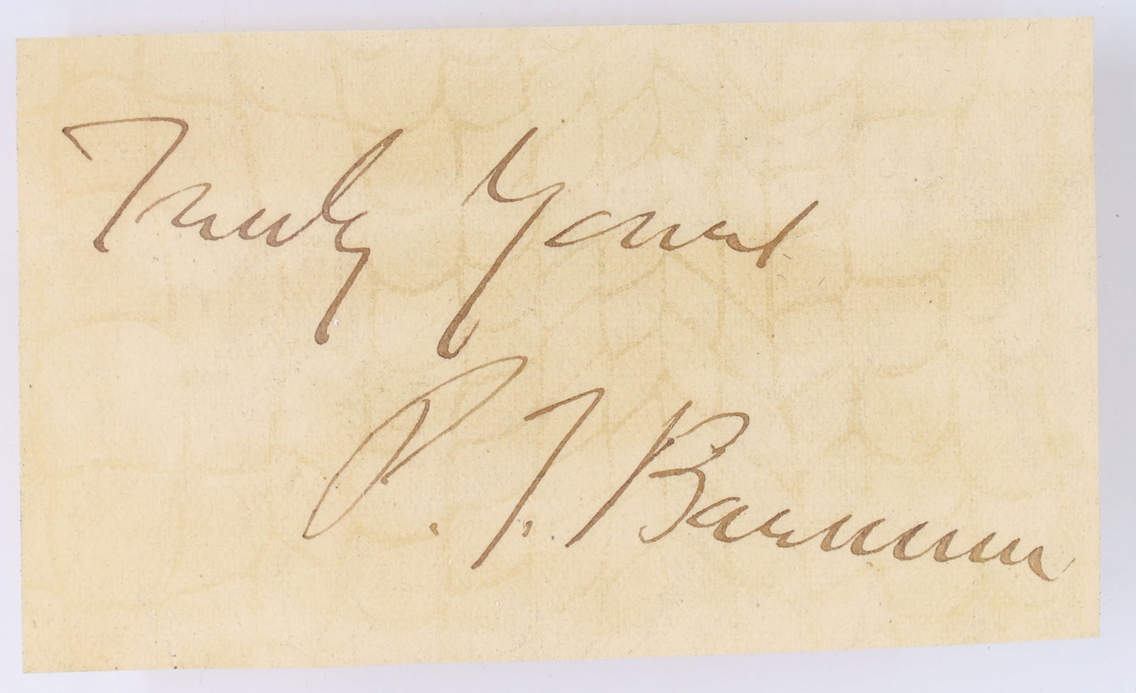 Autograph of Showman P.T. Barnum (1 of 3)