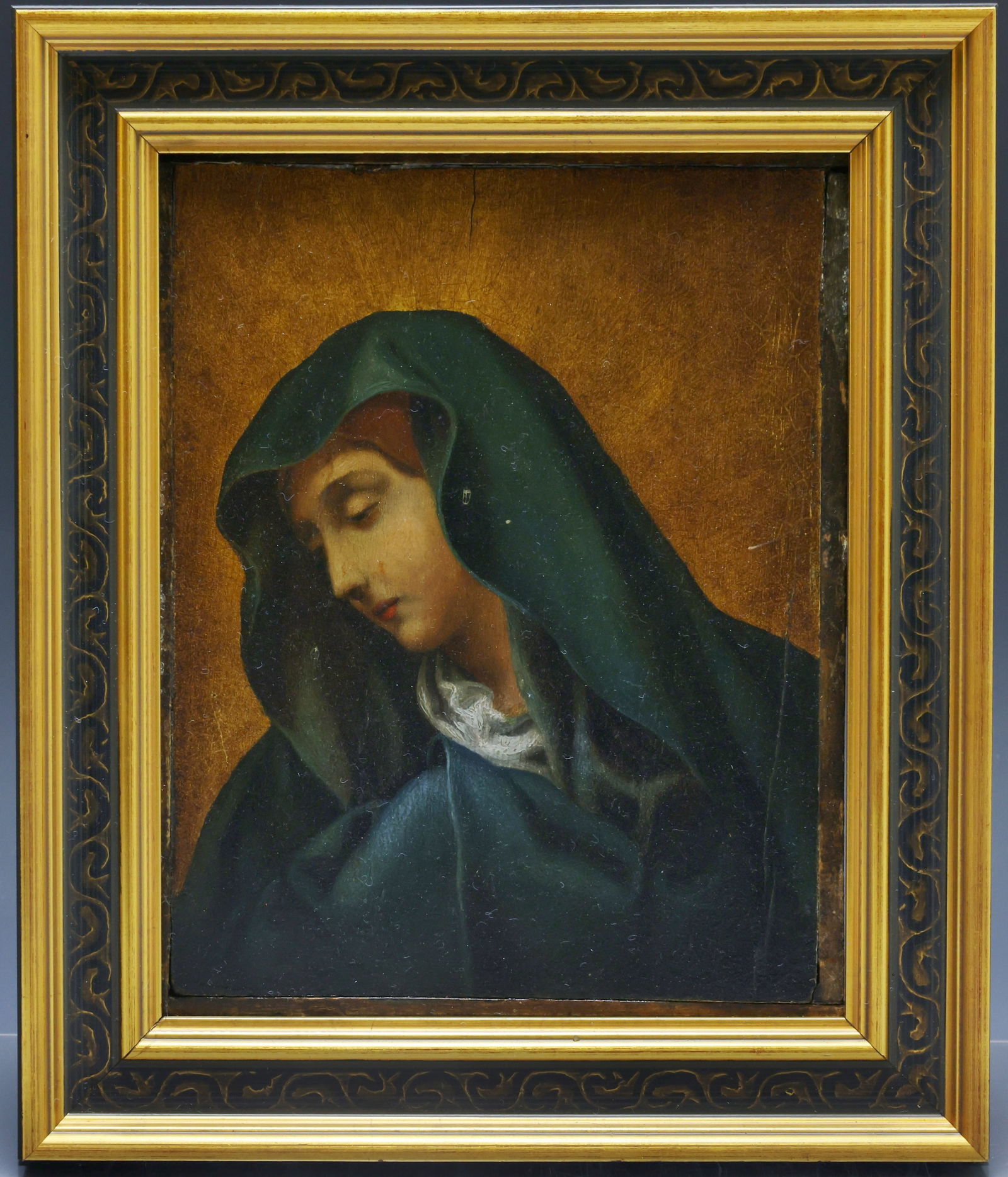 17th/18th c. Oil on Panel: 17th/18th c. oil on panel, "Mater Dolorosa", unsigned. 8.5"h x 6.5"w and