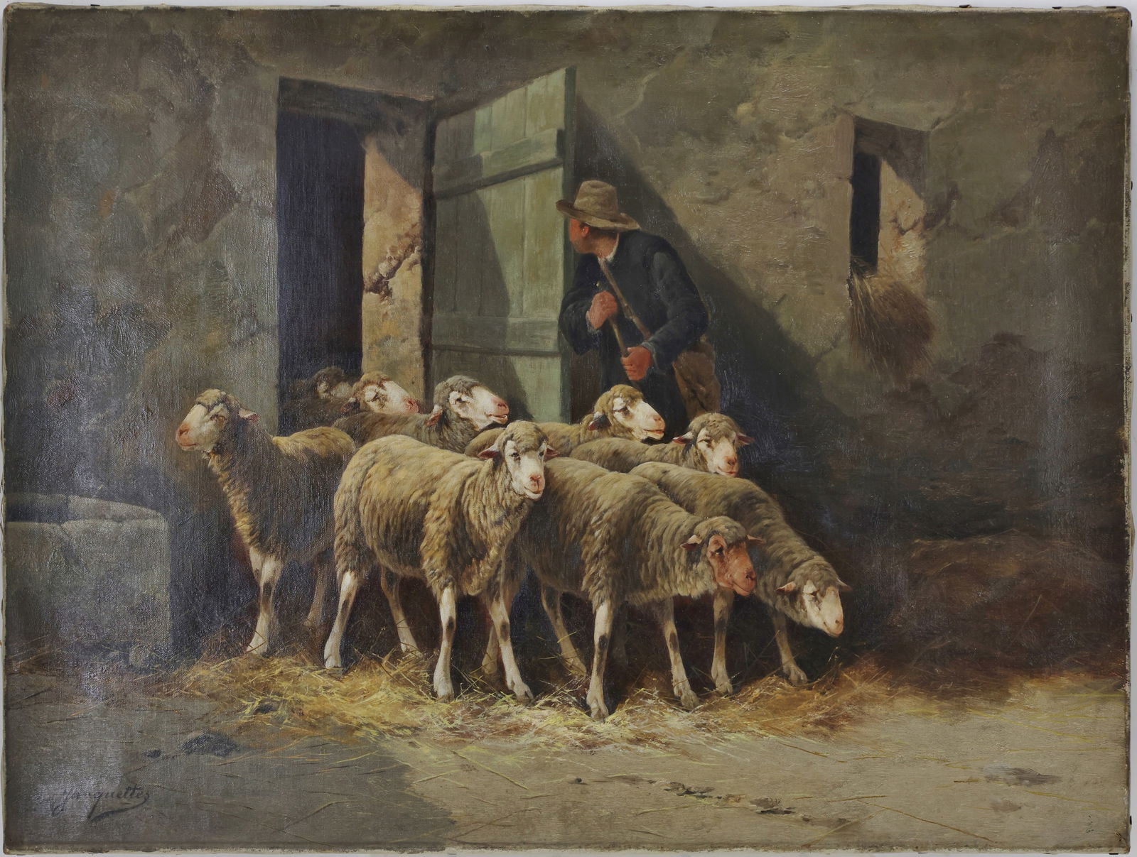 Oil on Canvas. Signed - 2