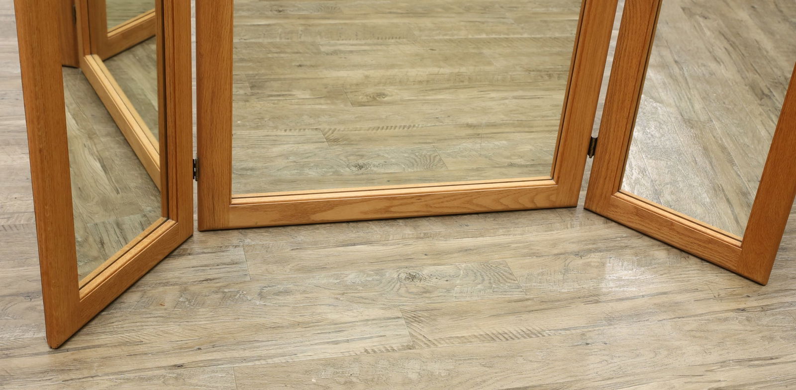 Teak Triptych Mirror - 2