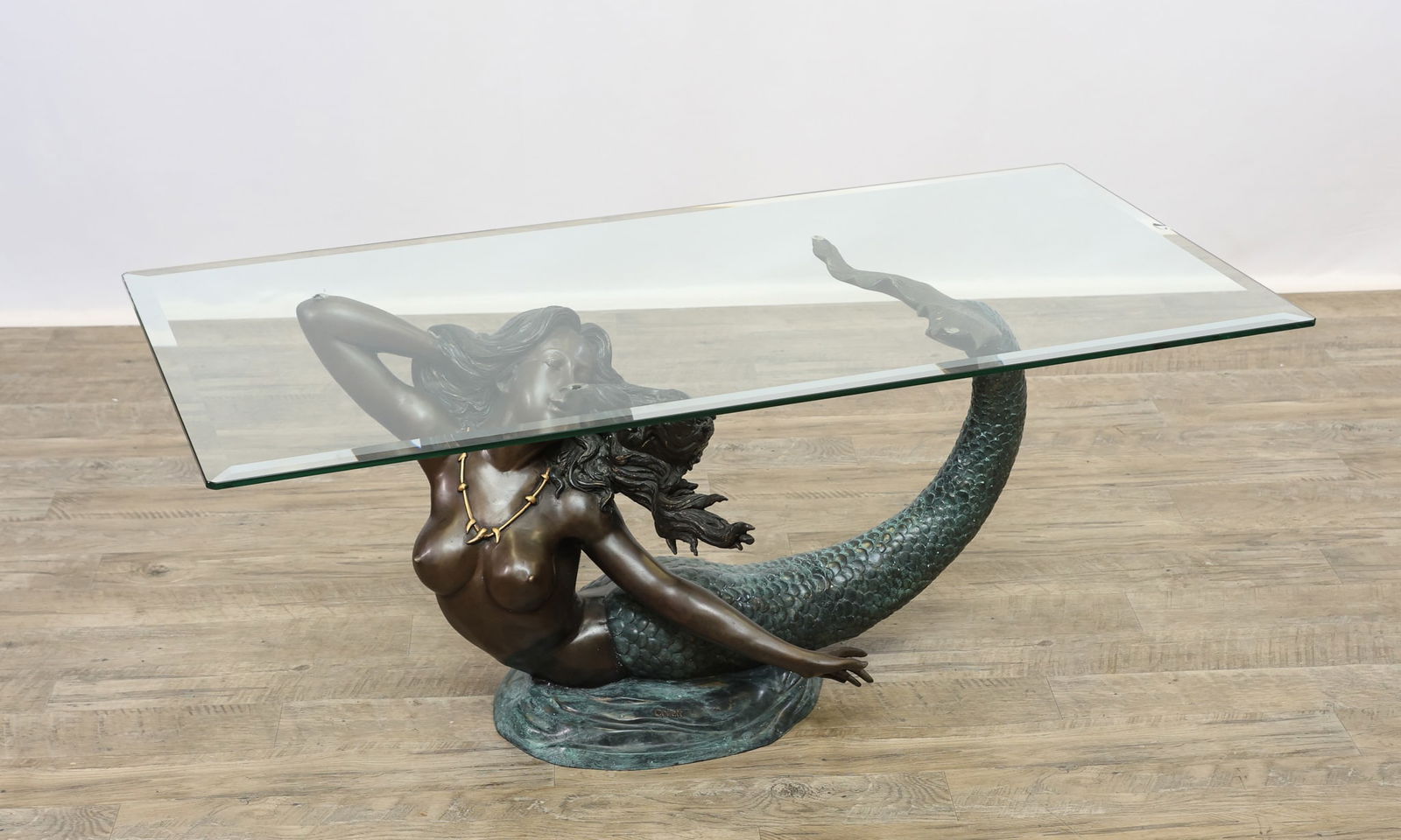 Sculptural Glass Top Coffee Table (1 of 13)