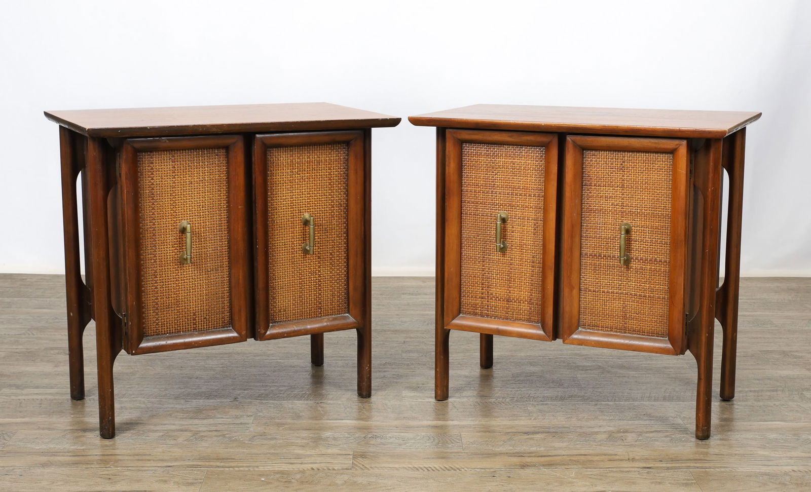 Walnut and Cane Nightstands (1 of 16)