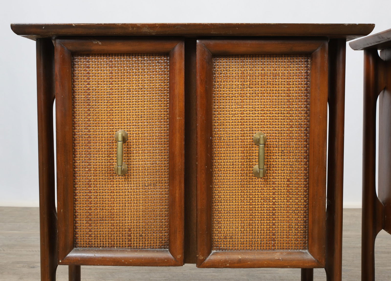 Walnut and Cane Nightstands - 3