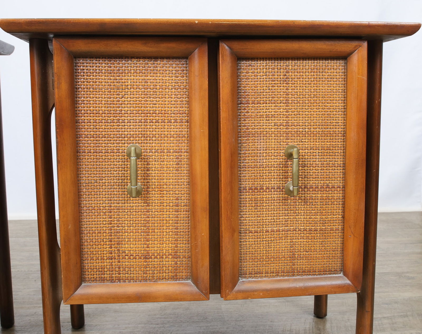 Walnut and Cane Nightstands - 5