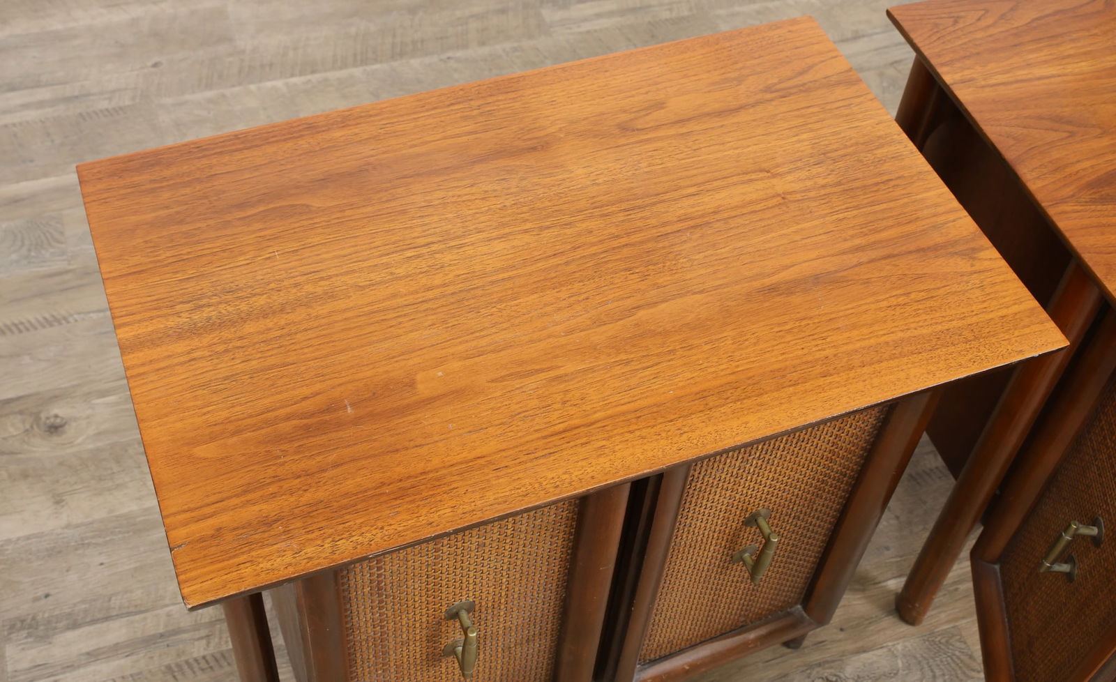 Walnut and Cane Nightstands - 7