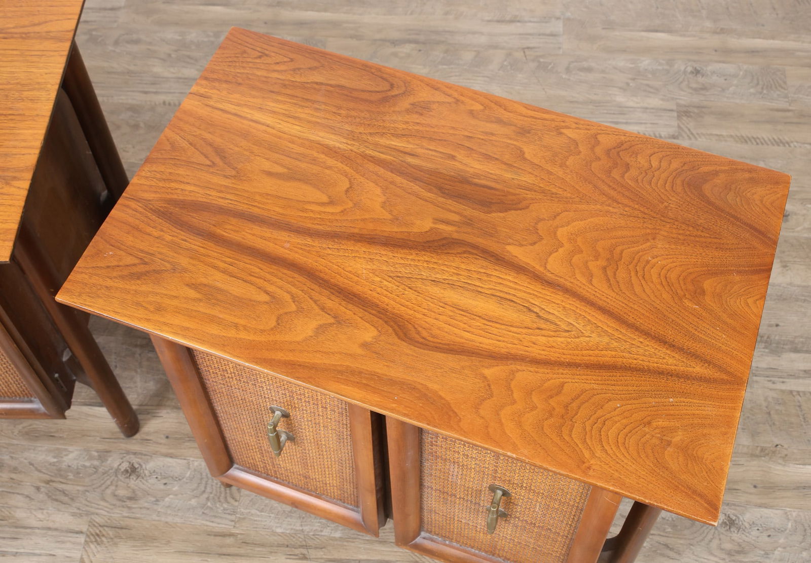 Walnut and Cane Nightstands - 8