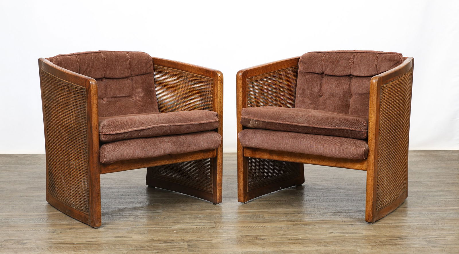 Sam Moore Cane and Walnut Club Chairs (1 of 14)