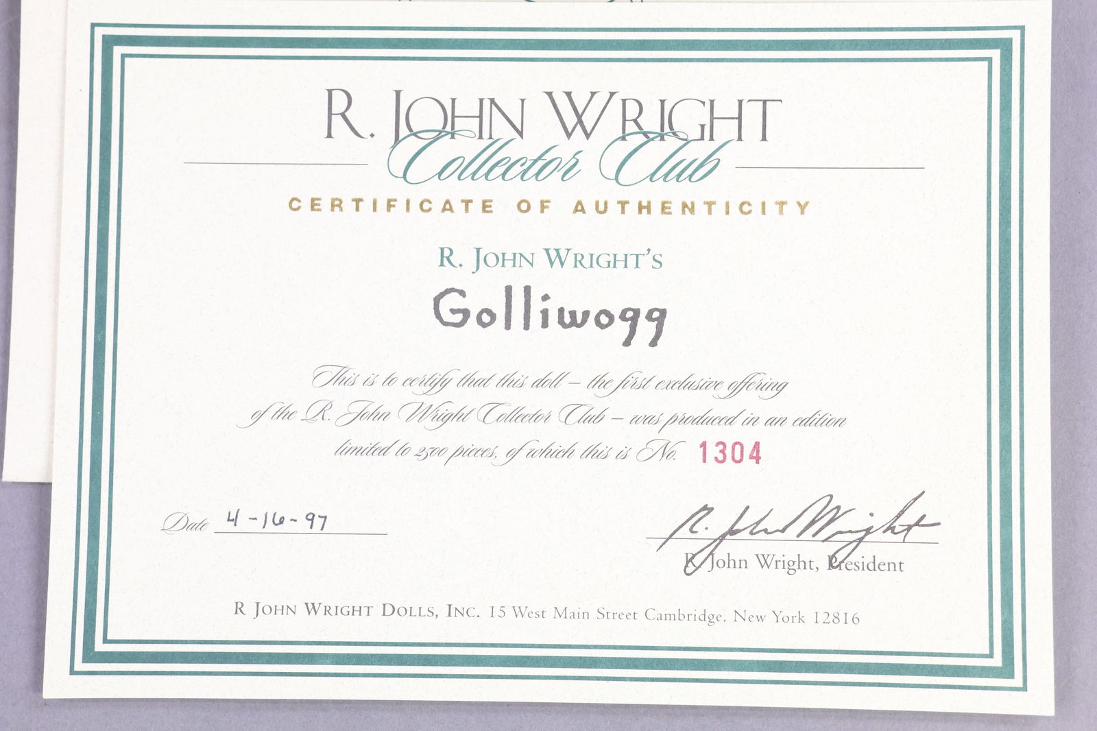 R. JOHN WRIGHT. - 12