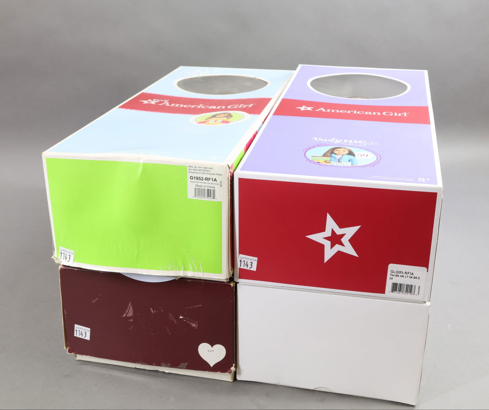 AMERICAN GIRL.: LOT of (4) dolls in OB. "Addie Walker" (in an original doll hospital box that was just refurbished). "My American Girl New" doll, U innerstar.com 29. "Truly Me 59" w/book "Making Friends and Keeping