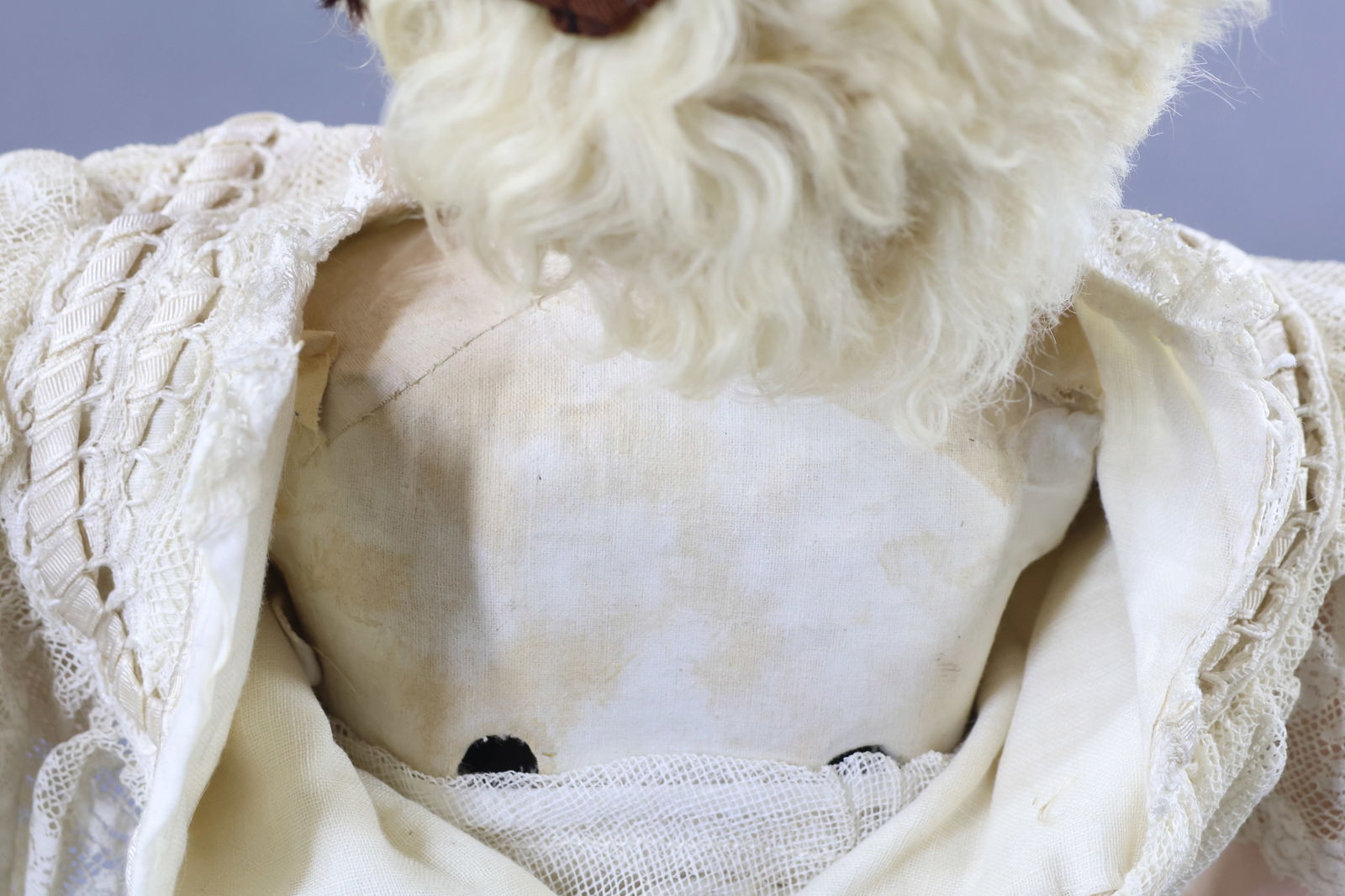 ANTIQUE FRENCH BISQUE HEAD DOLL. - 11