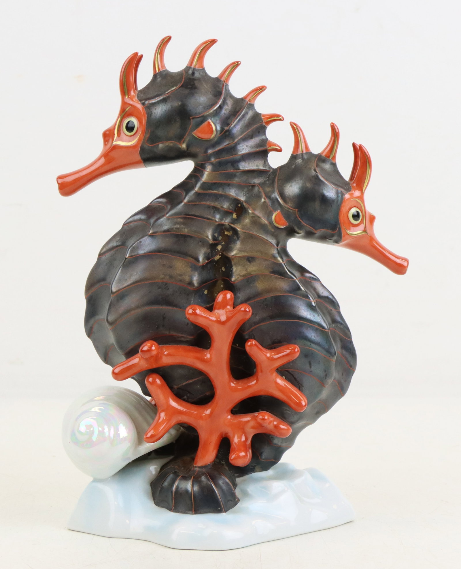 Herend Porcelain Double Seahorse Figure (1 of 8)