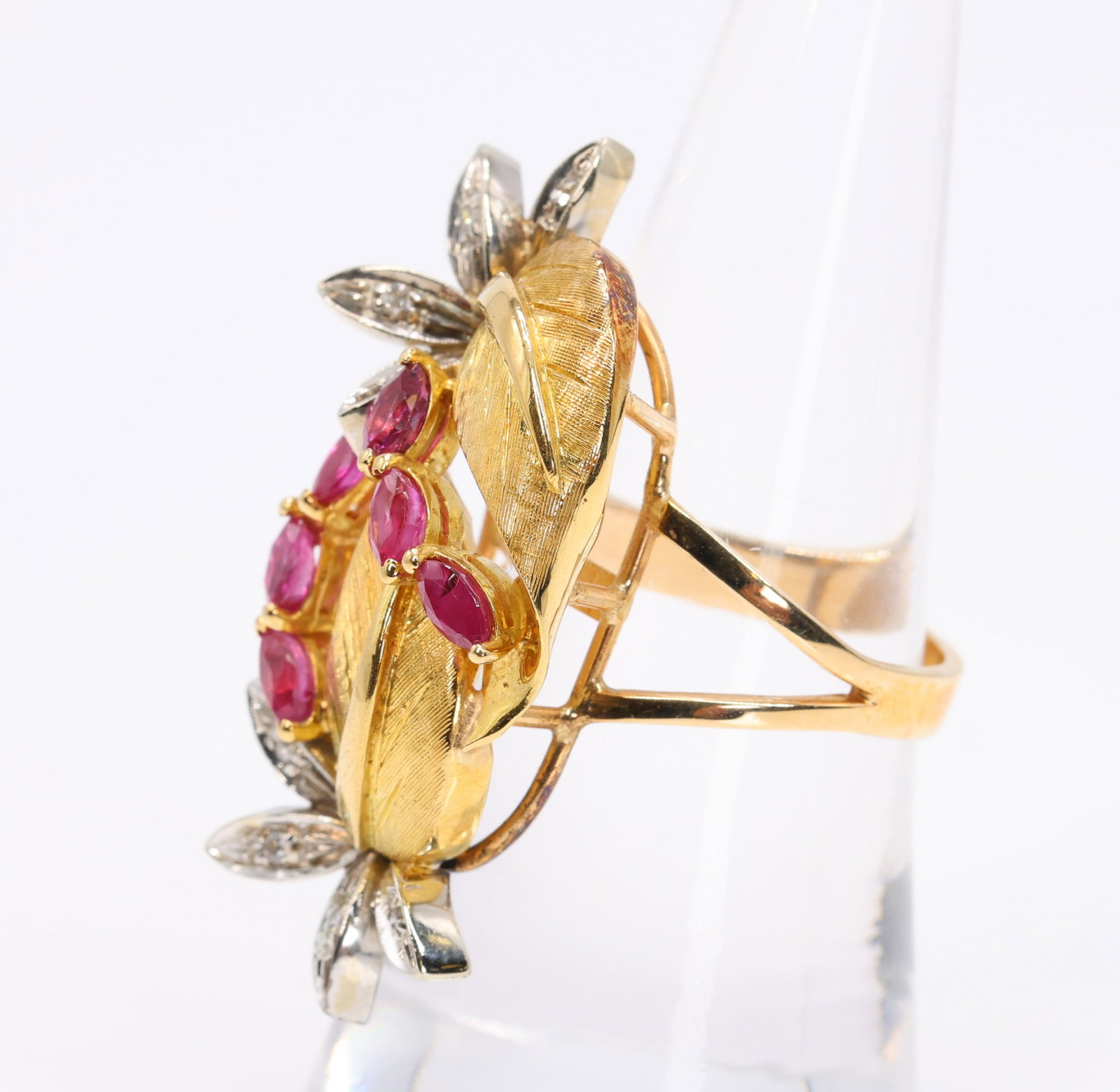 18k YG Ruby Diamond Ring - 3