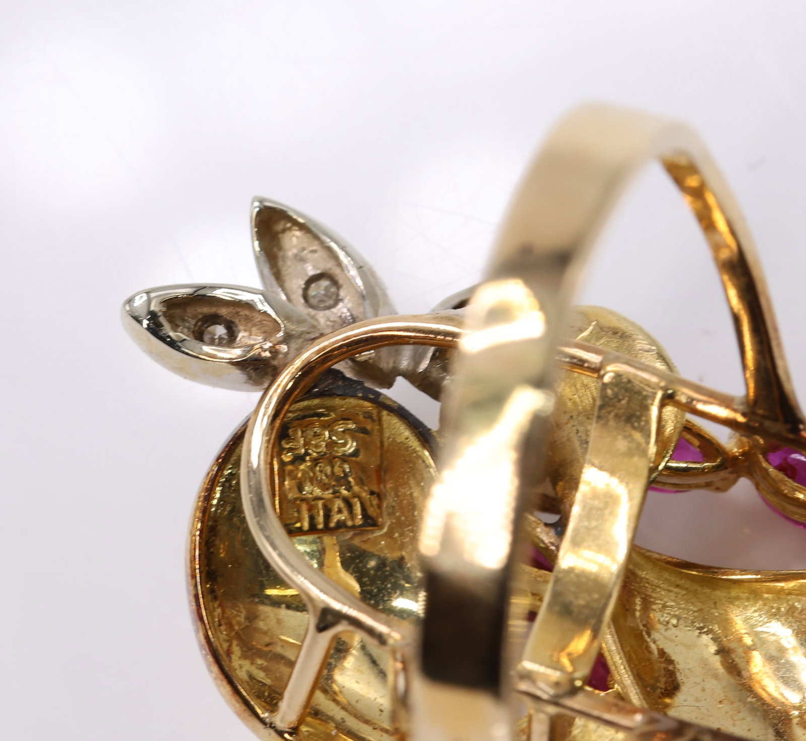 18k YG Ruby Diamond Ring - 7