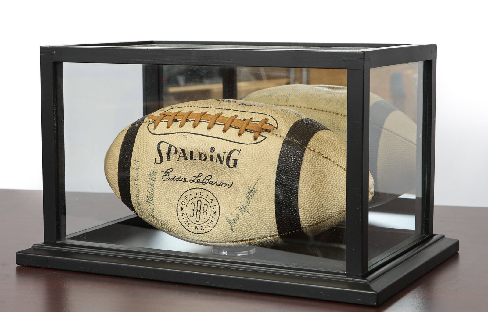 1958 Baltimore Colts Signed Team Football: Spalding Eddie LeBaron model 388 football presenting 33 autographs of members of the 1958 Baltimore Colts World Championship team to include Hall-of-Famers Johnny Unitas, Art Donovan, Gino Marchetti,