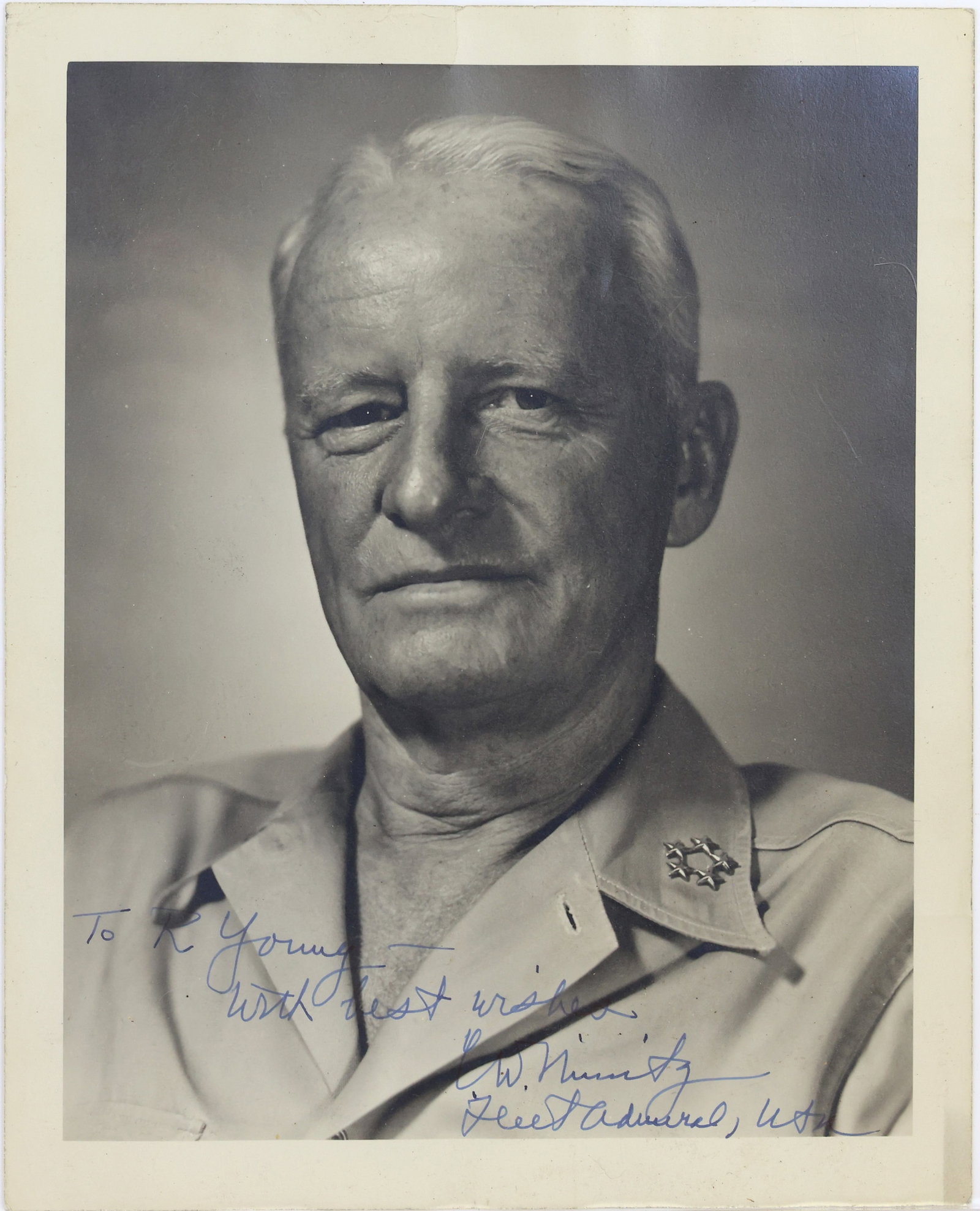 Autograph of Admiral Chester W. Nimitz (1 of 3)