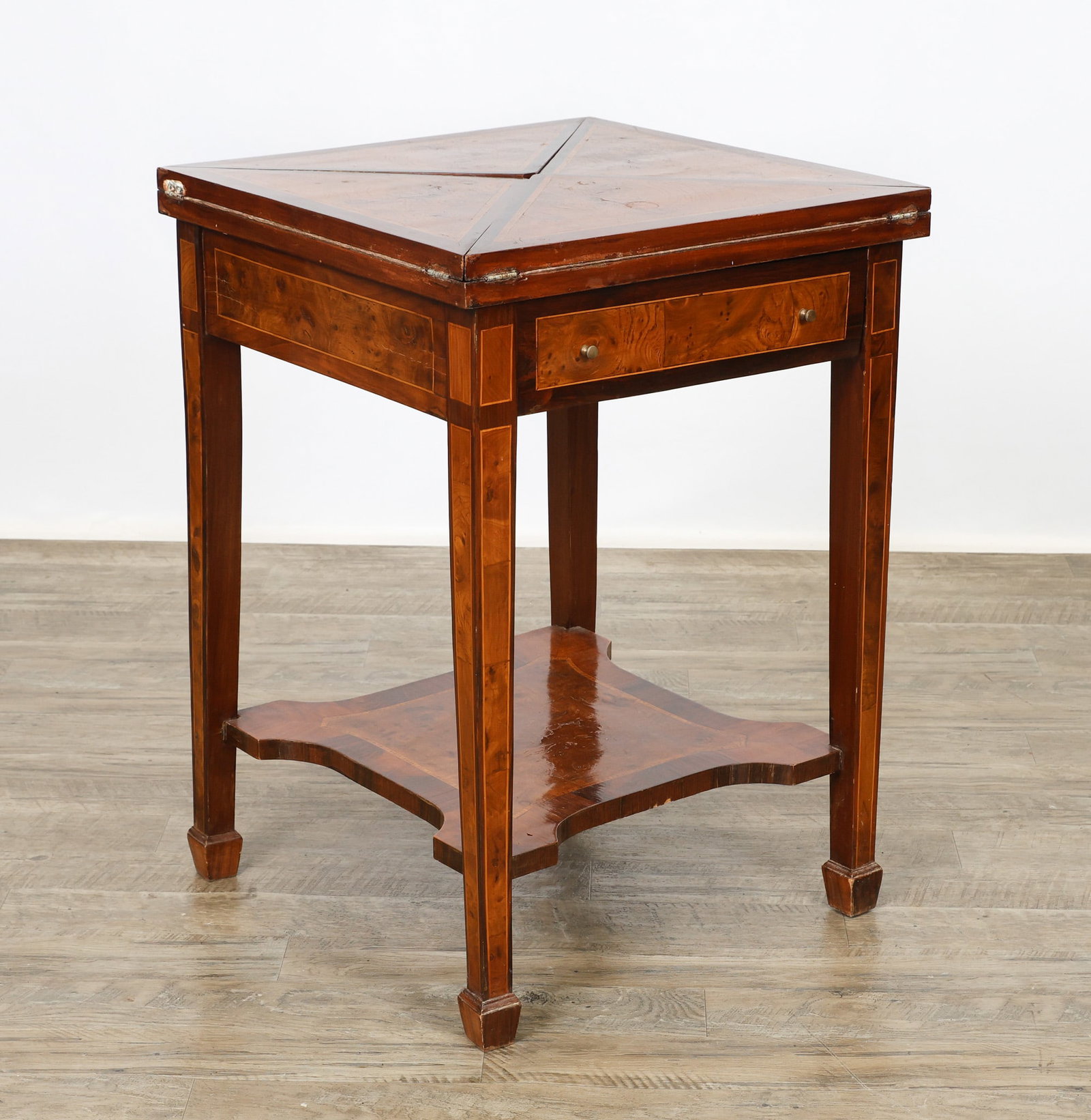 Rosewood and inlaid Handkerchief Card Table (1 of 15)