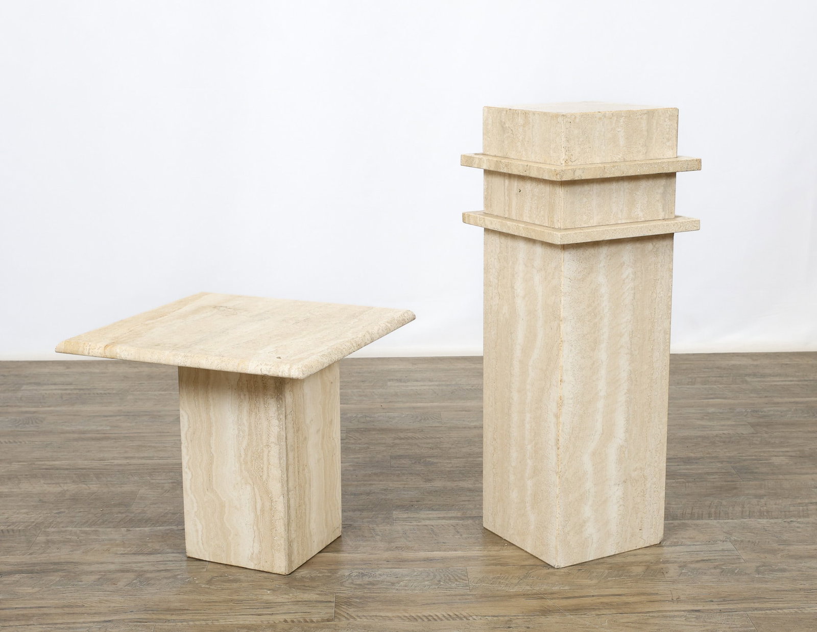 Travertine Marble Pedestal and Stand (1 of 13)