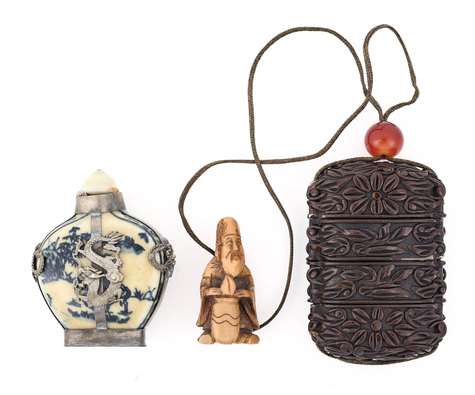 Japanese Lacquer Inro and Chinese Snuff Bottle (1 of 12)