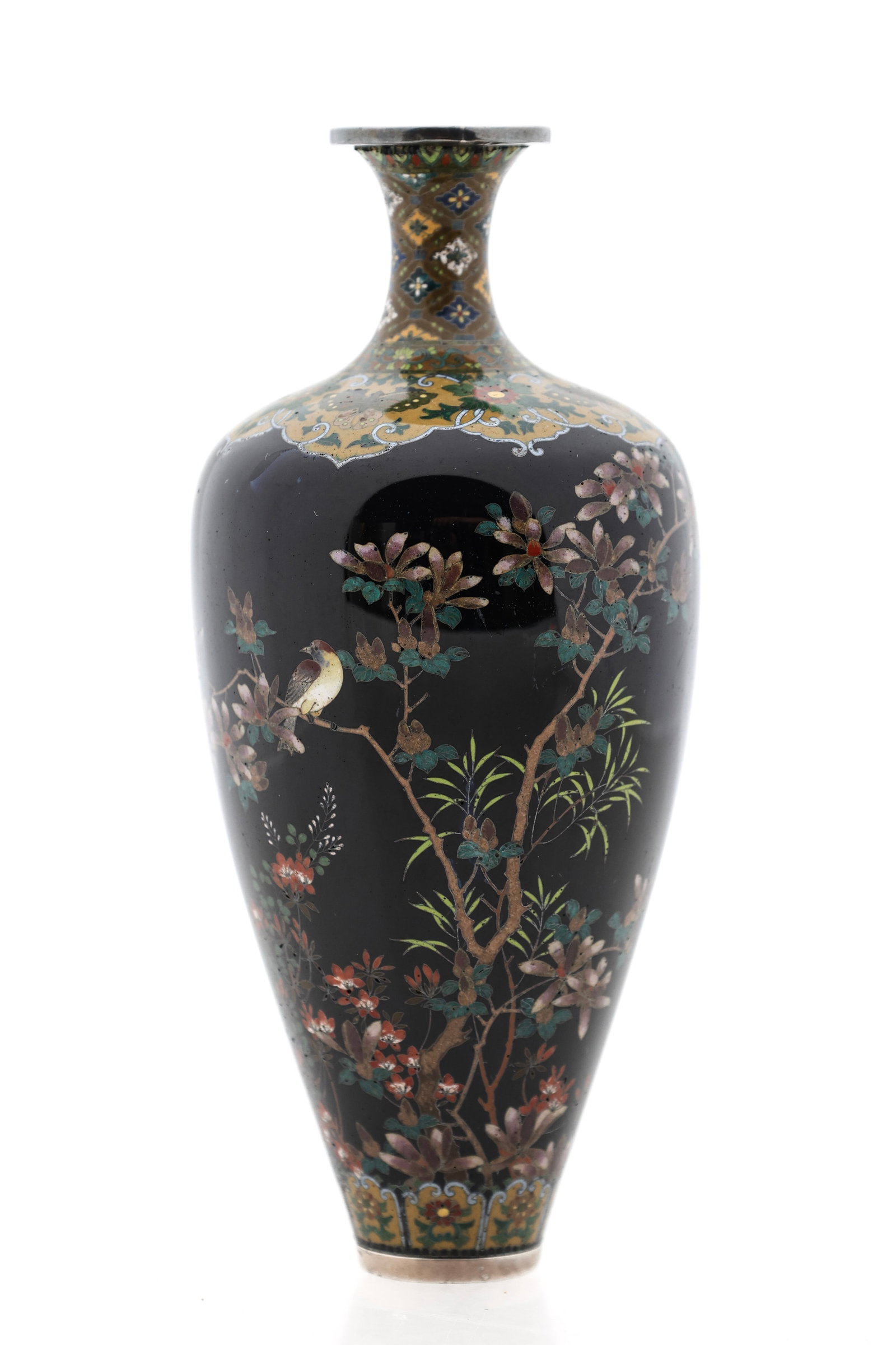 Namikawa Yasuyuki Japanese Cloisonne Vase (1 of 7)