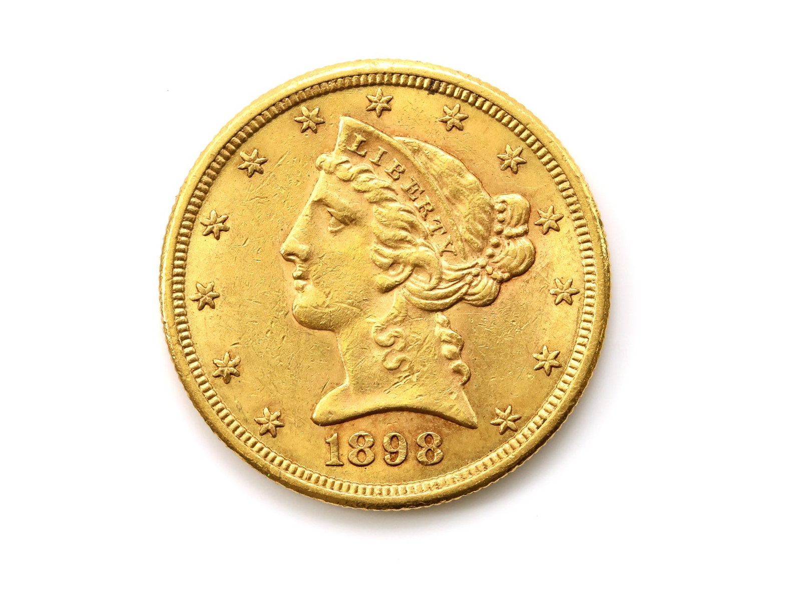 1898 Liberty Head $5 Gold Coin (1 of 2)