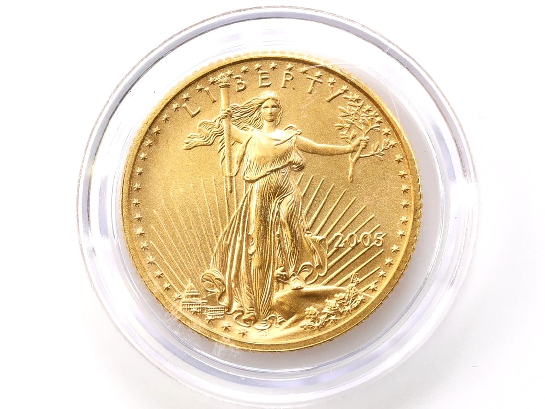 2005 American Gold Eagle $5 Gold Coin, 1/10 oz (1 of 2)