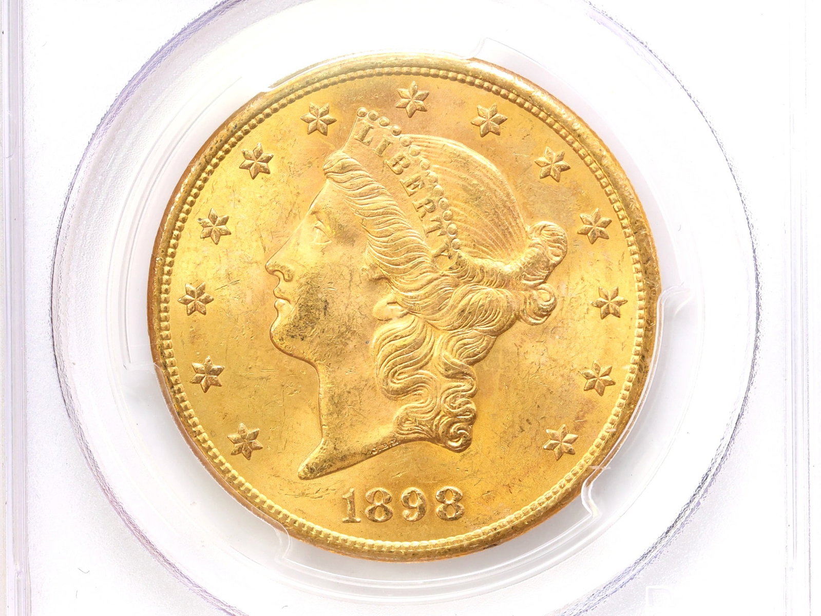 1898-S Liberty Head $20 gold coin, PCGS MS64: 1898-S Liberty Head $20 gold coin, PCGS MS64